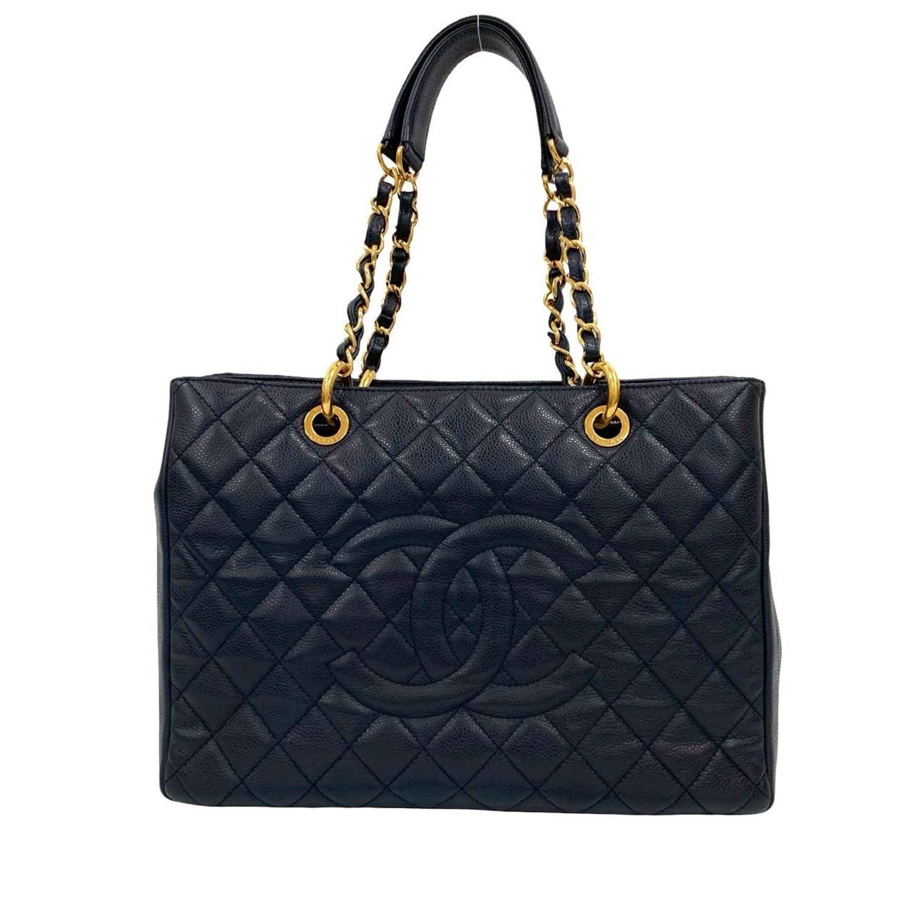 CHANEL GST Coco Mark Caviar Skin Tote Bag/Semi Shoulder Bag