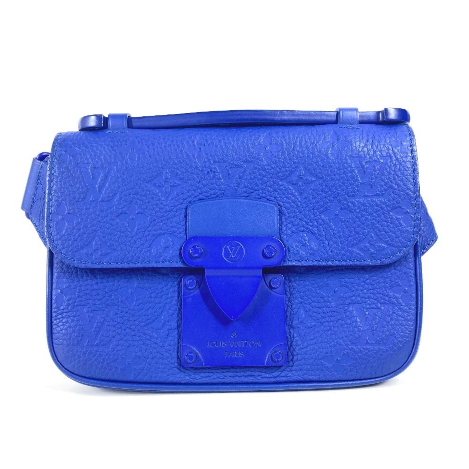 Louis Vuitton Monogram Taurillon S Rock Sling Bag, Belt Cross Shoulder Body Leather, Men's