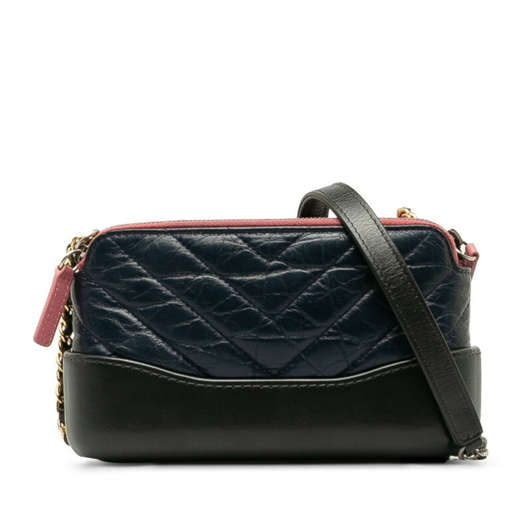 Chanel Gabriel Quilted Chain Wallet Mini Shoulder Bag Leather