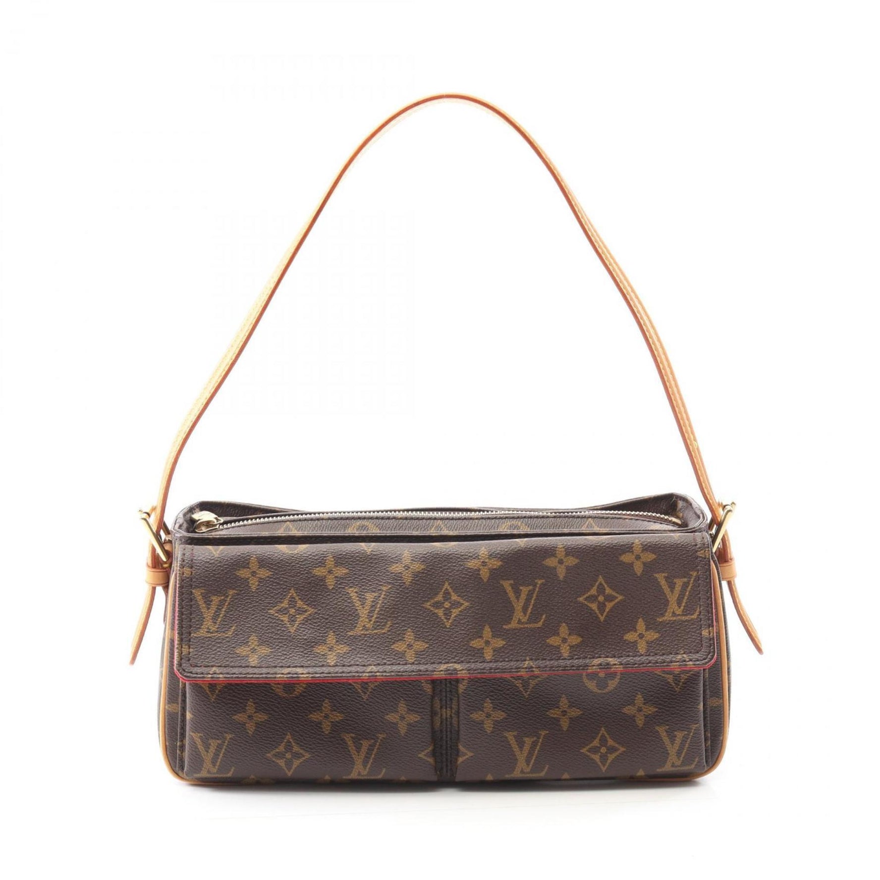 Louis Vuitton Viva Cite MM Shoulder Bag in Coated Canvas and Leather with Monogram Design