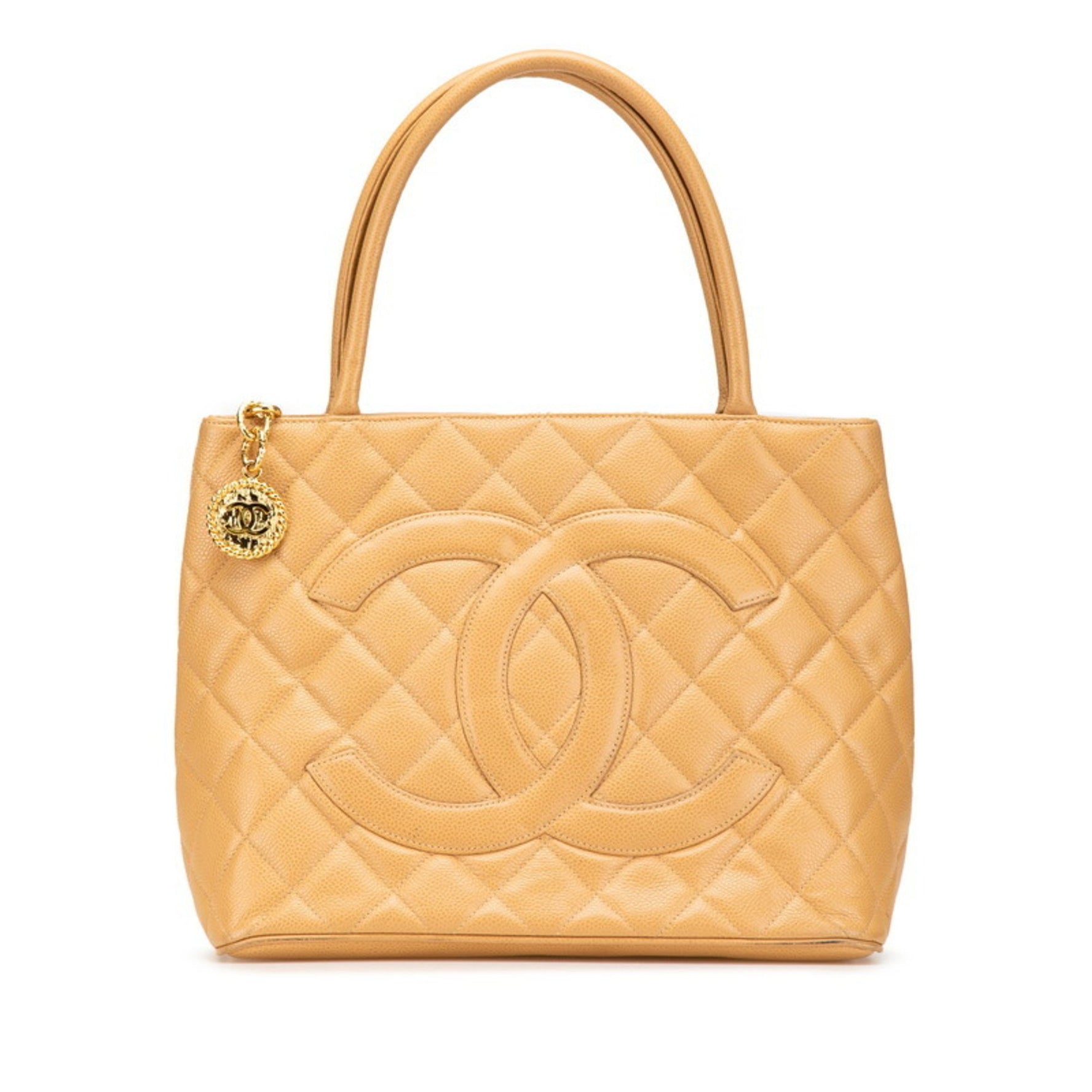 Chanel Matelasse Coco Mark Reissue Tote Bag, Brown, Camel, Caviar Skin