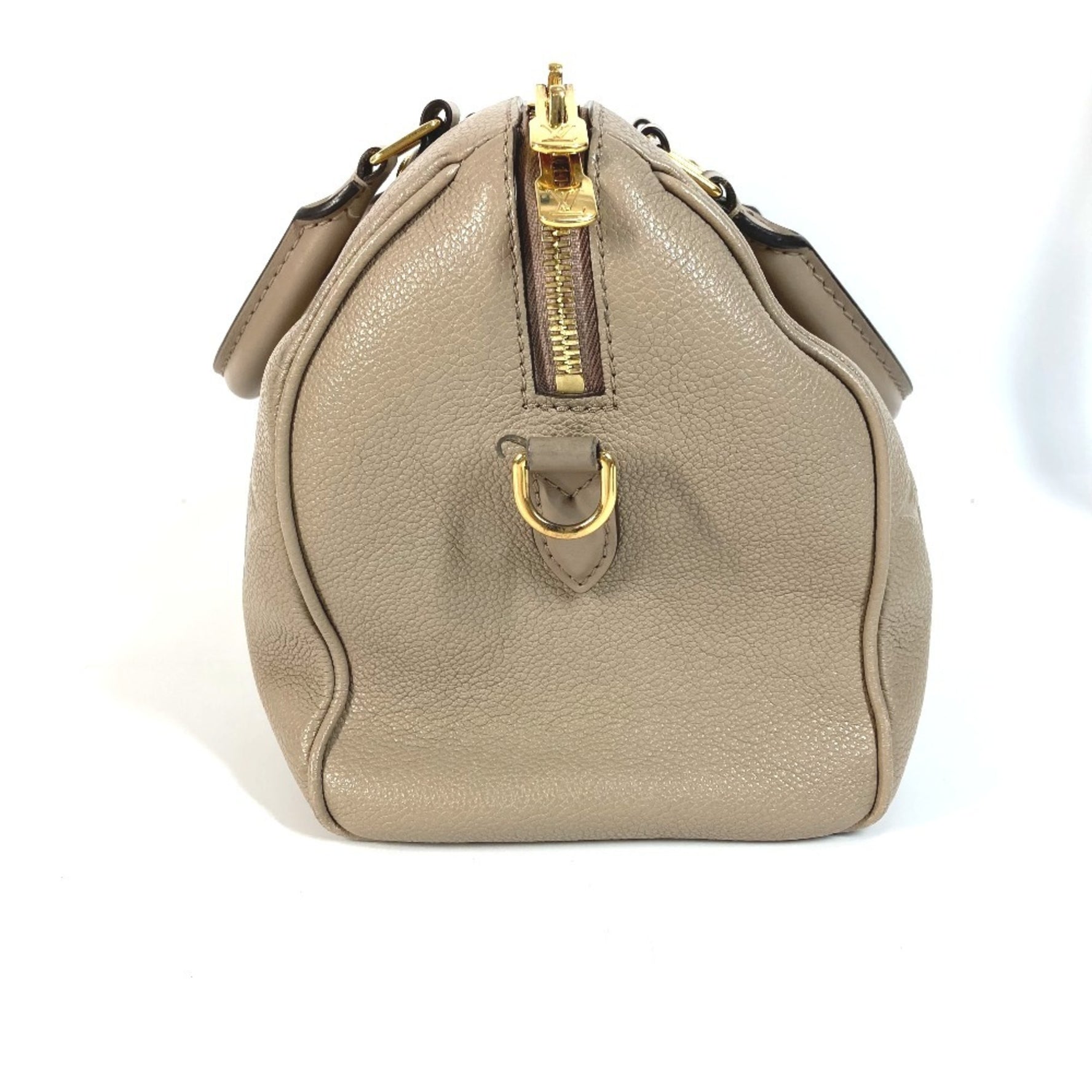 Louis Vuitton Monogram Empreinte Speedy Bandouliere 25 Bag Mini Boston Shoulder Handbag Tourterelle Beige