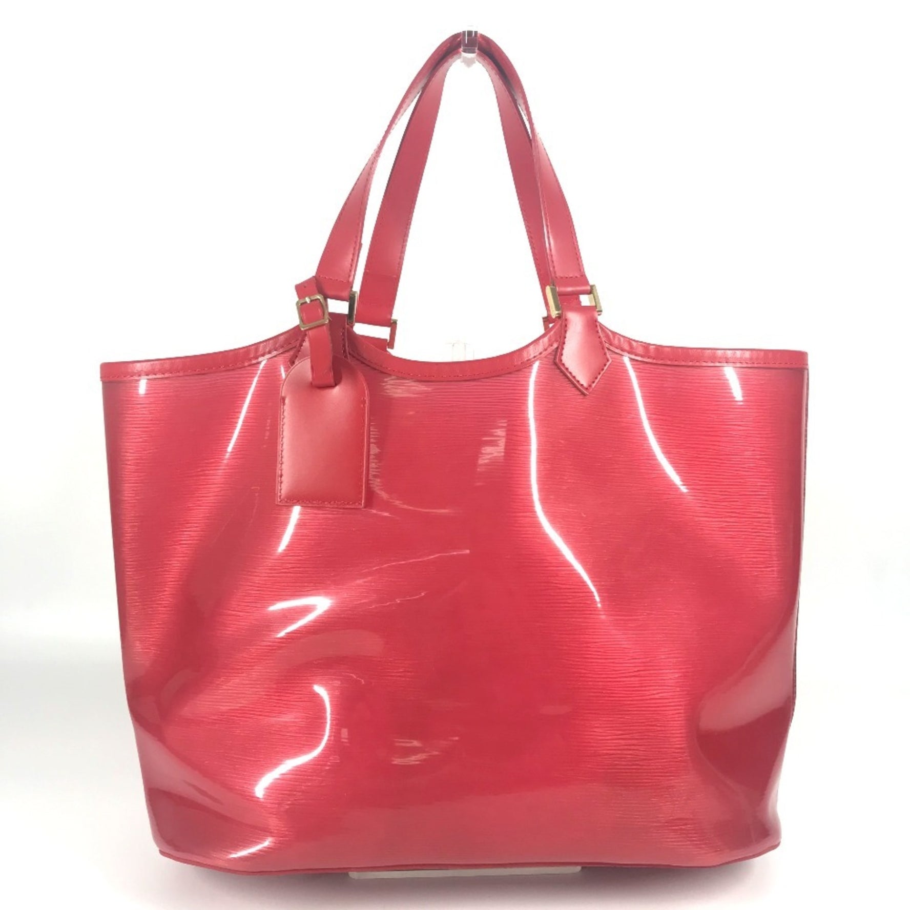 Louis Vuitton Epi Plage Baia with Pouch Tote Bag Handbag Vinyl Leather Red