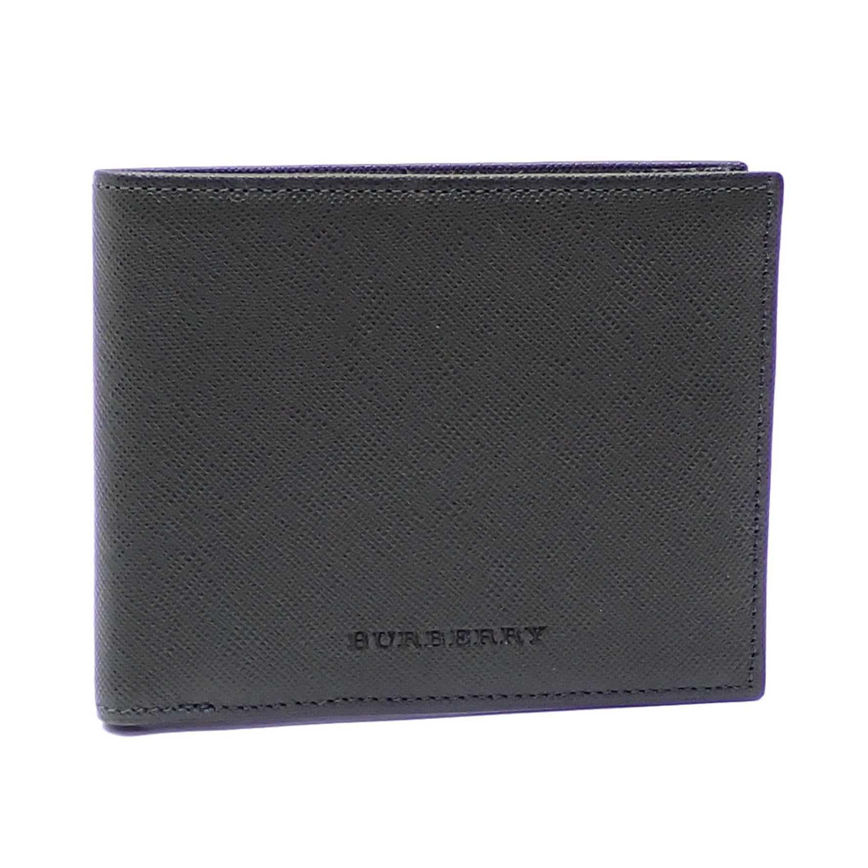 Burberry Dark Green Saffiano Leather Bifold Wallet