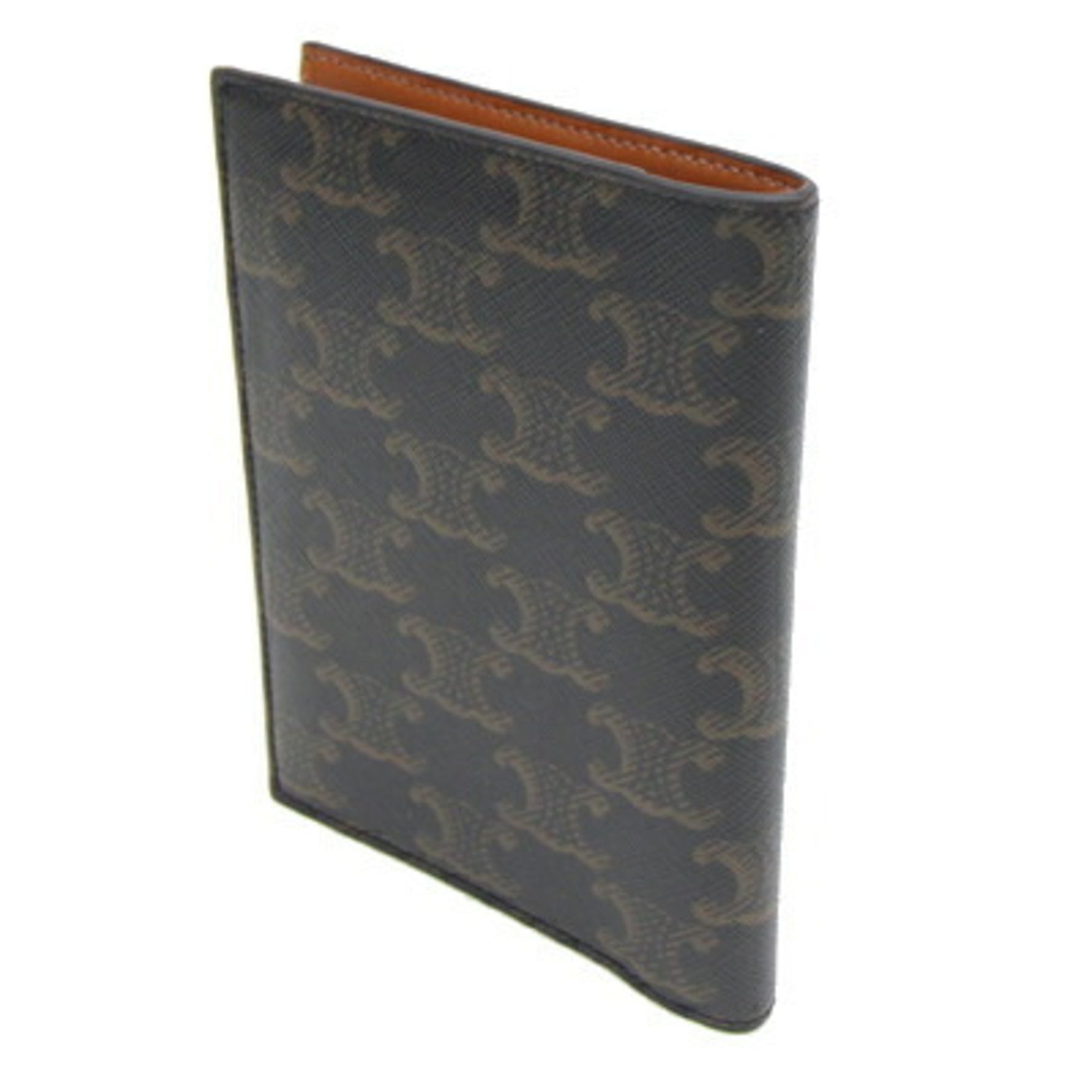 Celine Passport Case Triomphe Cover Tan PVC Leather Men