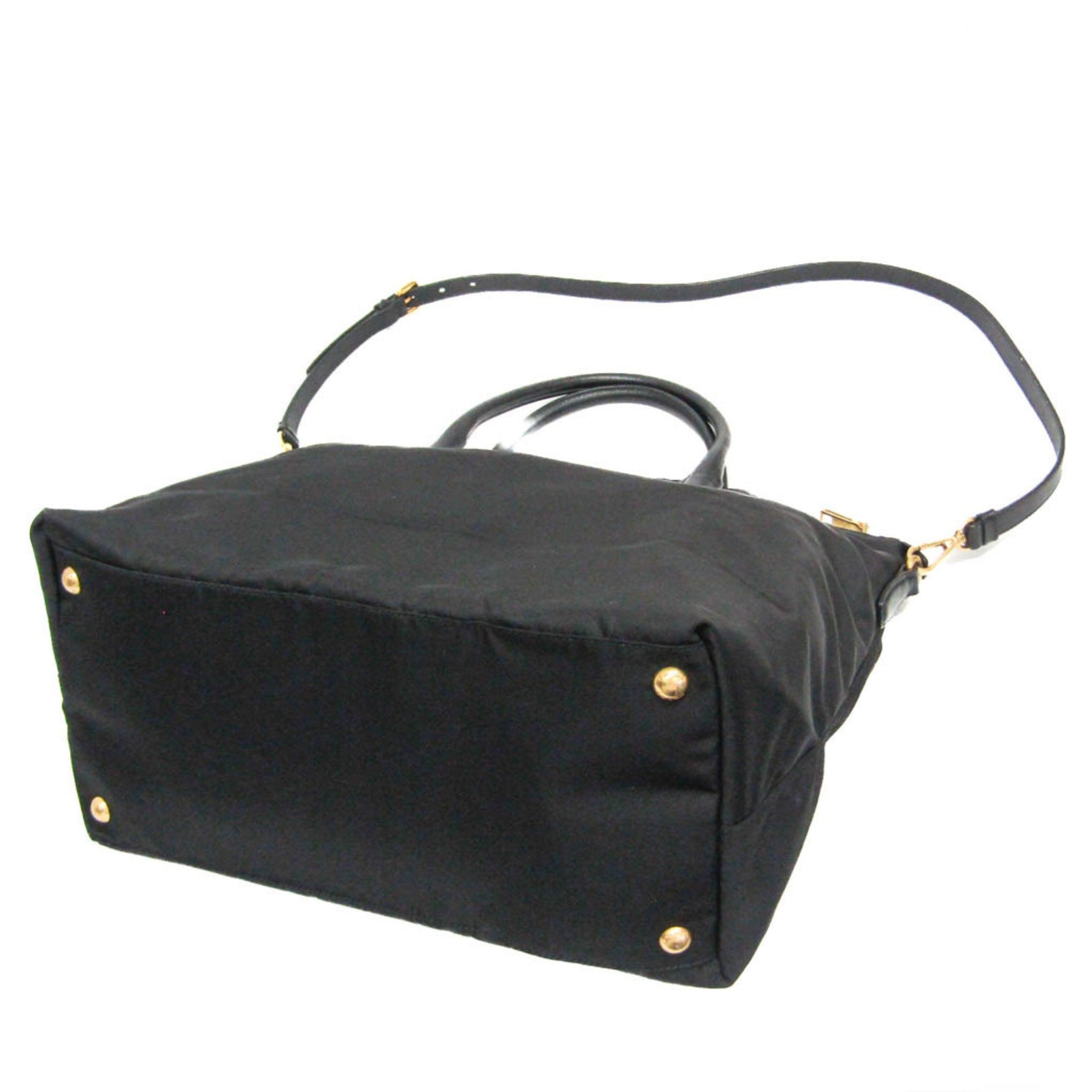 Prada BN2541 Women's Leather,Nylon Handbag,Shoulder Bag Black