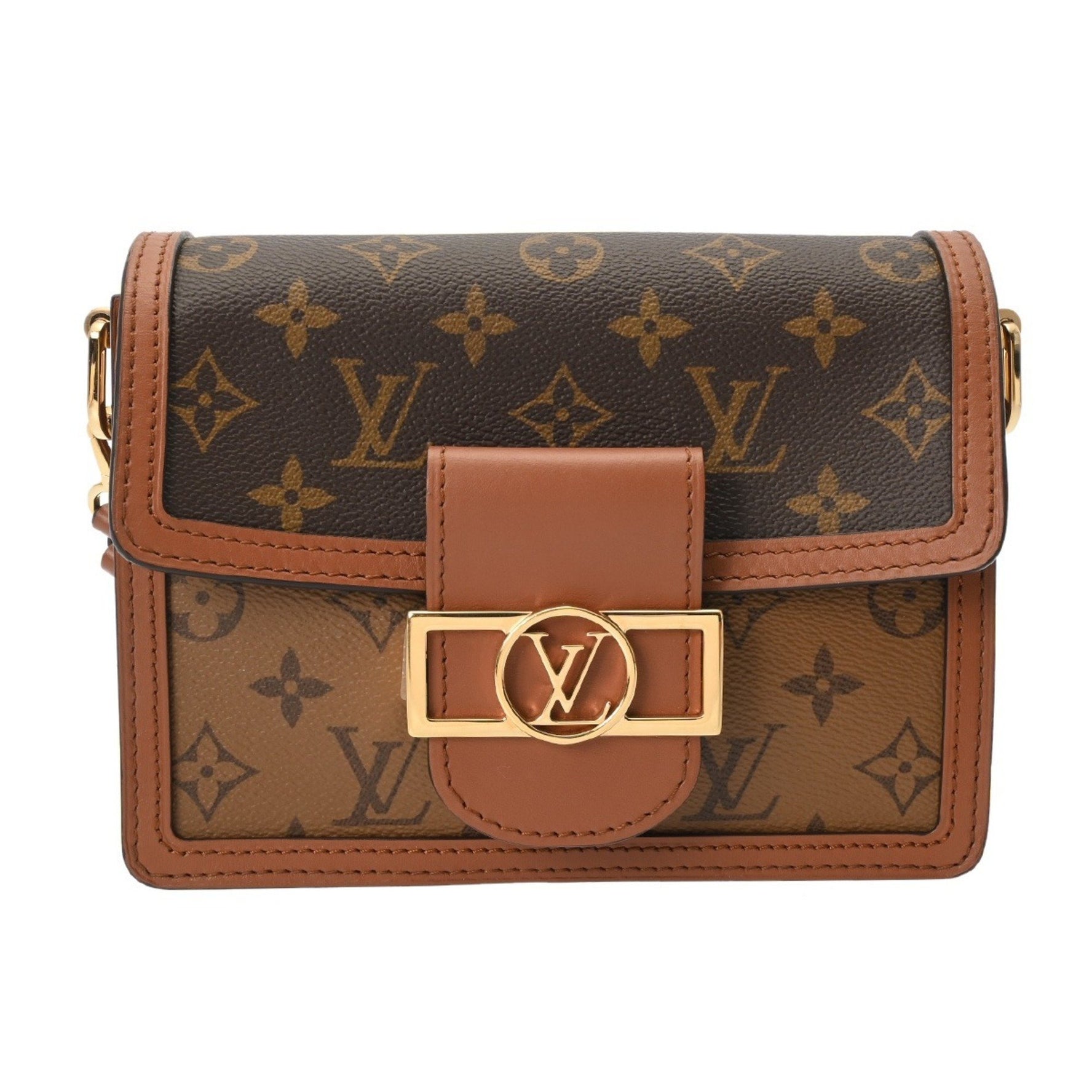 LOUIS VUITTON Monogram Reverse Dauphine Mini New Model Canvas Shoulder Bag