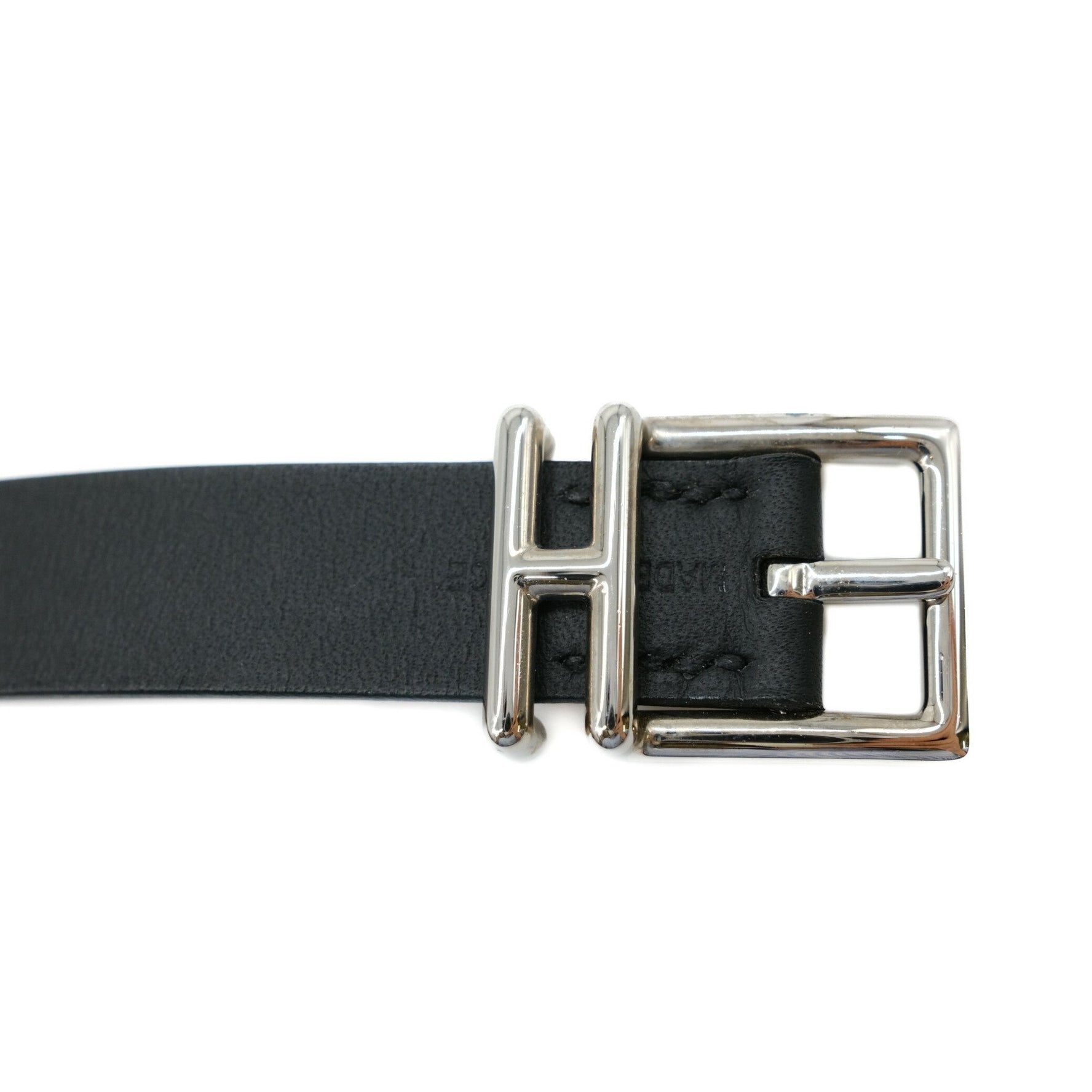 HERMES Nathan Bracelet Black Brown Bicolor Reversible