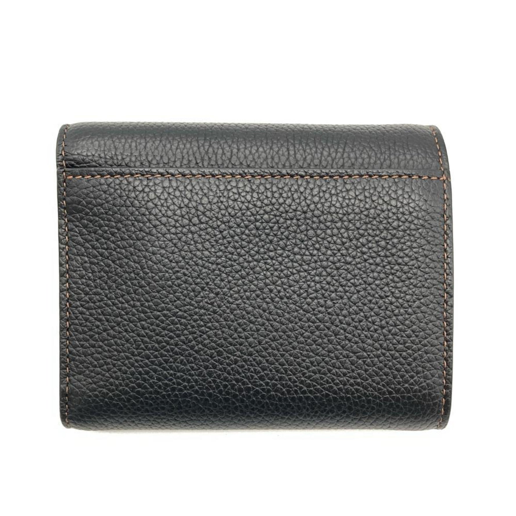 Burberry TB Compact Wallet Tri-fold Leather