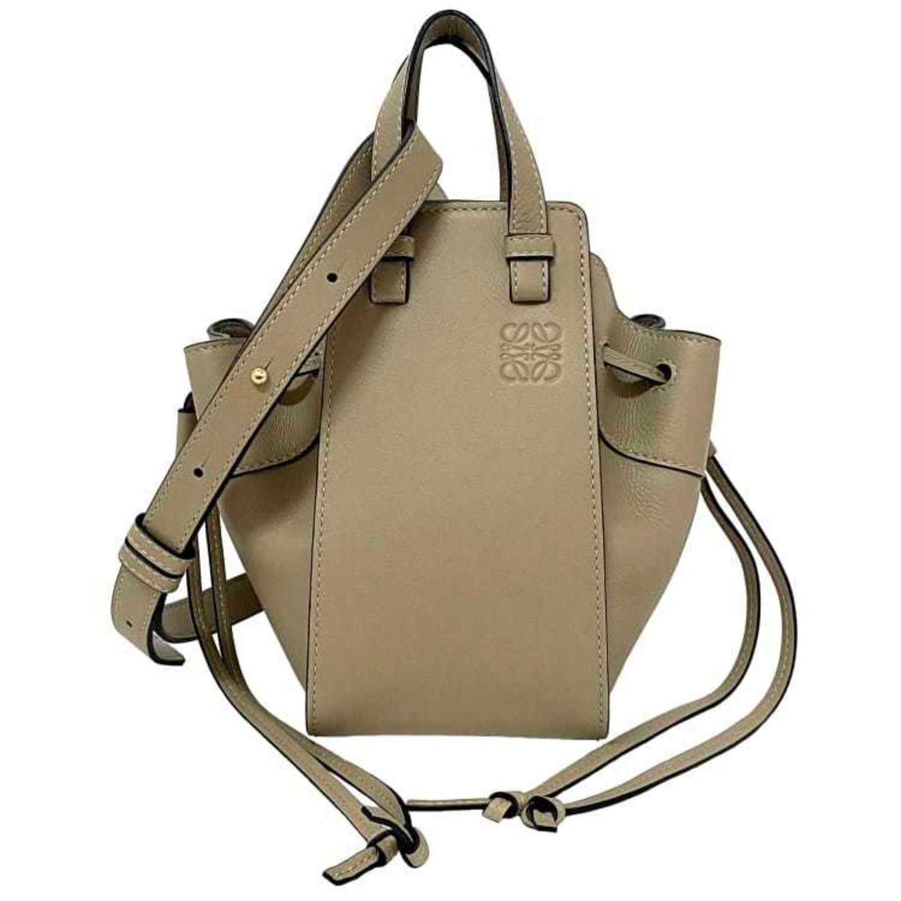 LOEWE Shoulder Bag Hammock Calf Leather Handbag Anagram Ladies