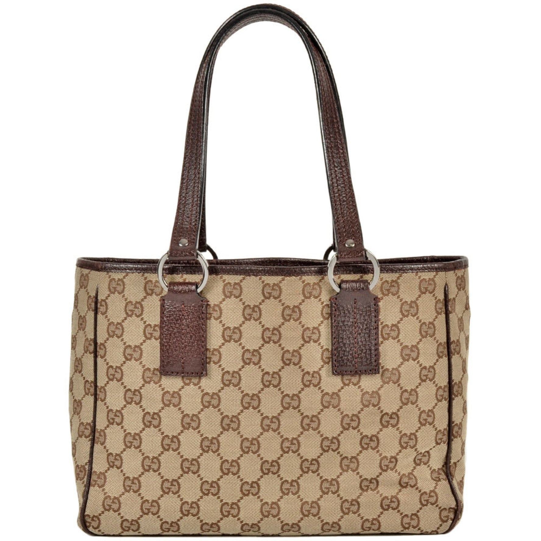 GUCCI Tote Bag GG Canvas Leather