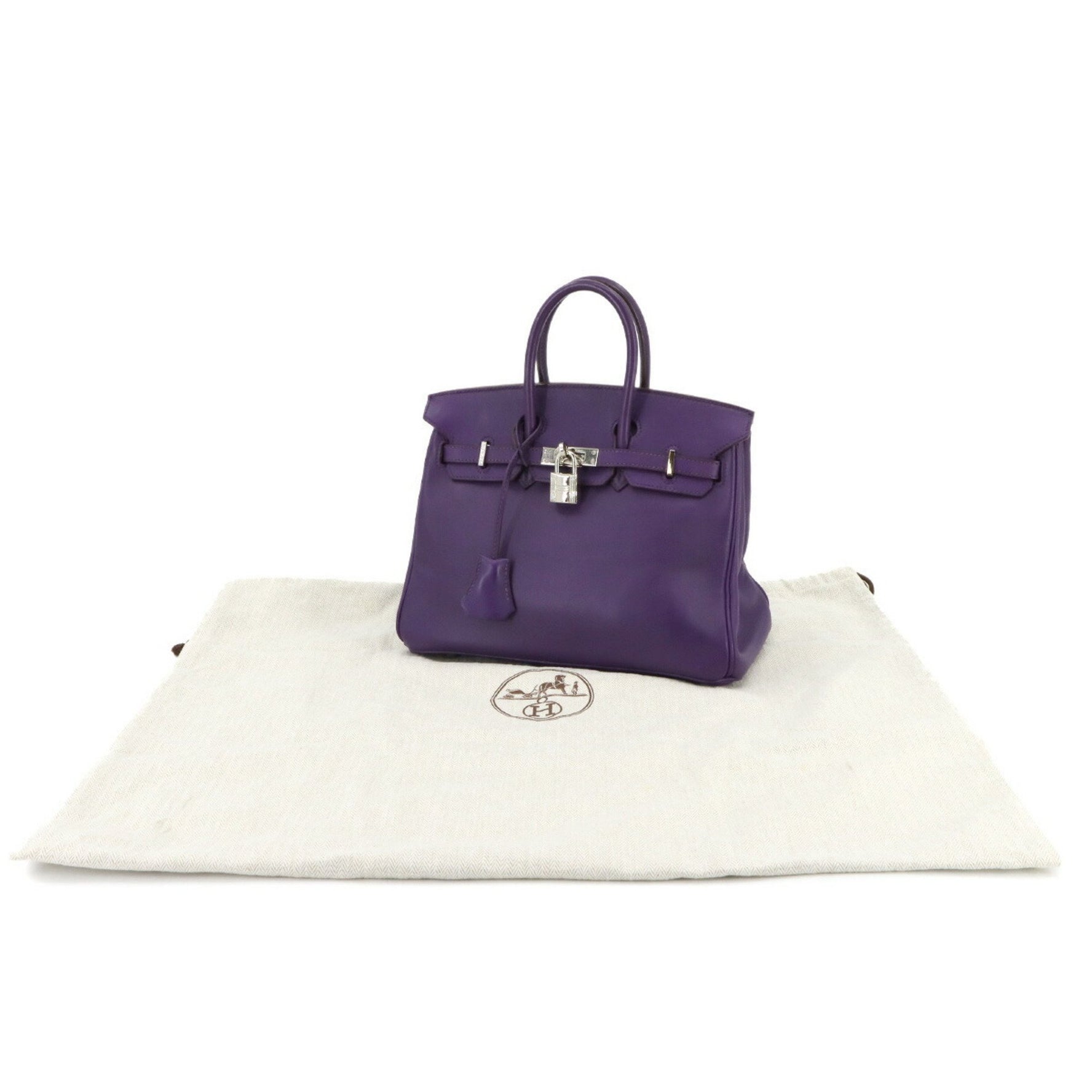 Hermes Hermès Birkin 25 Swift Ultra Violet with N Stamp and Silver Hardware