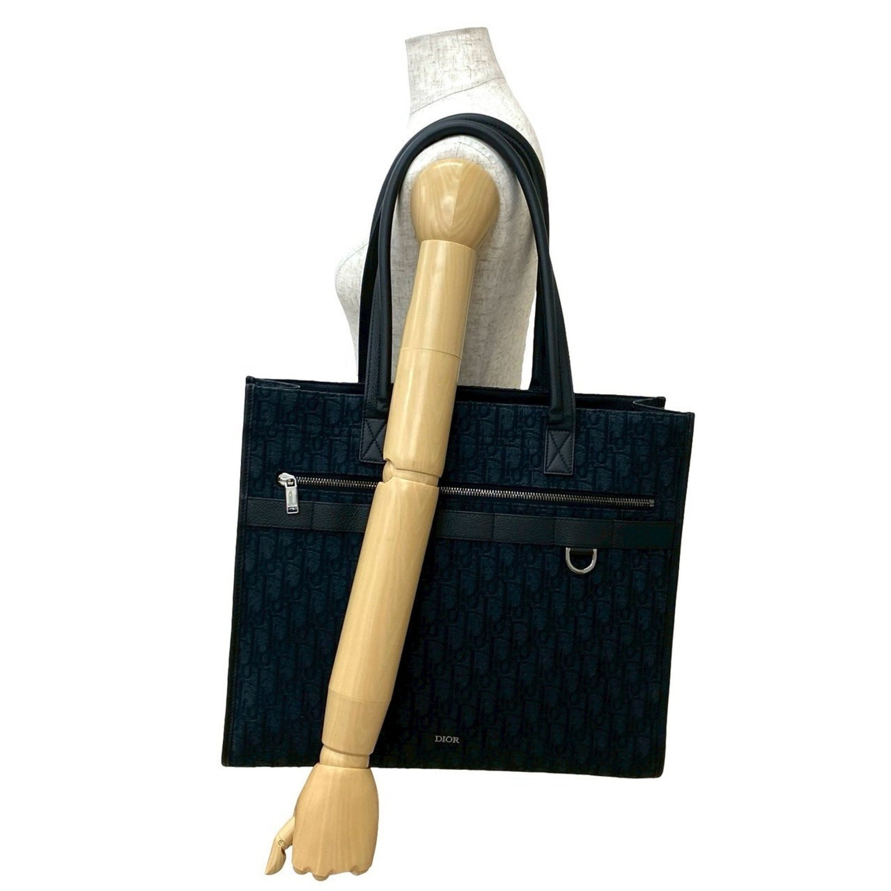Unused, stored Christian Dior Safari Tote Bag, Oblique Canvas and Leather, 177-5