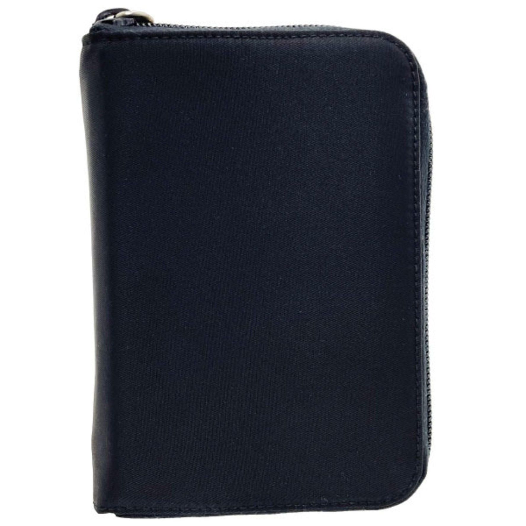 Prada Planner Cover Triangle Agenda Nylon Leather Black M84 PRADA Plate Round TESSUTO NERO YY-14448