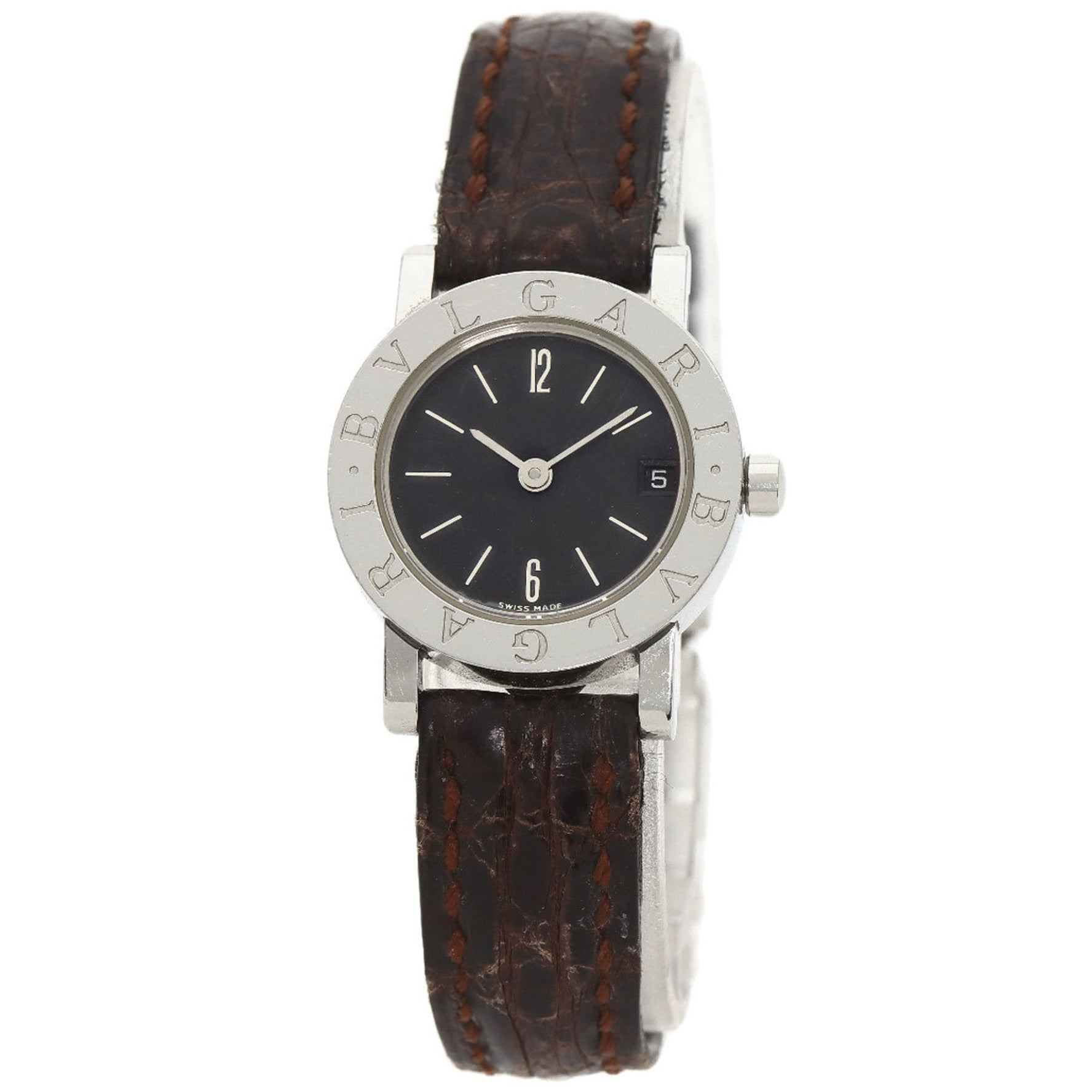 BVLGARI Wristwatch Stainless Steel Leather