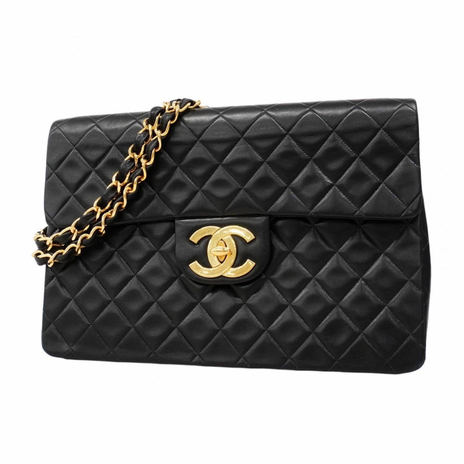 Chanel Shoulder Bag, Large Matelasse, Double Chain, Lambskin