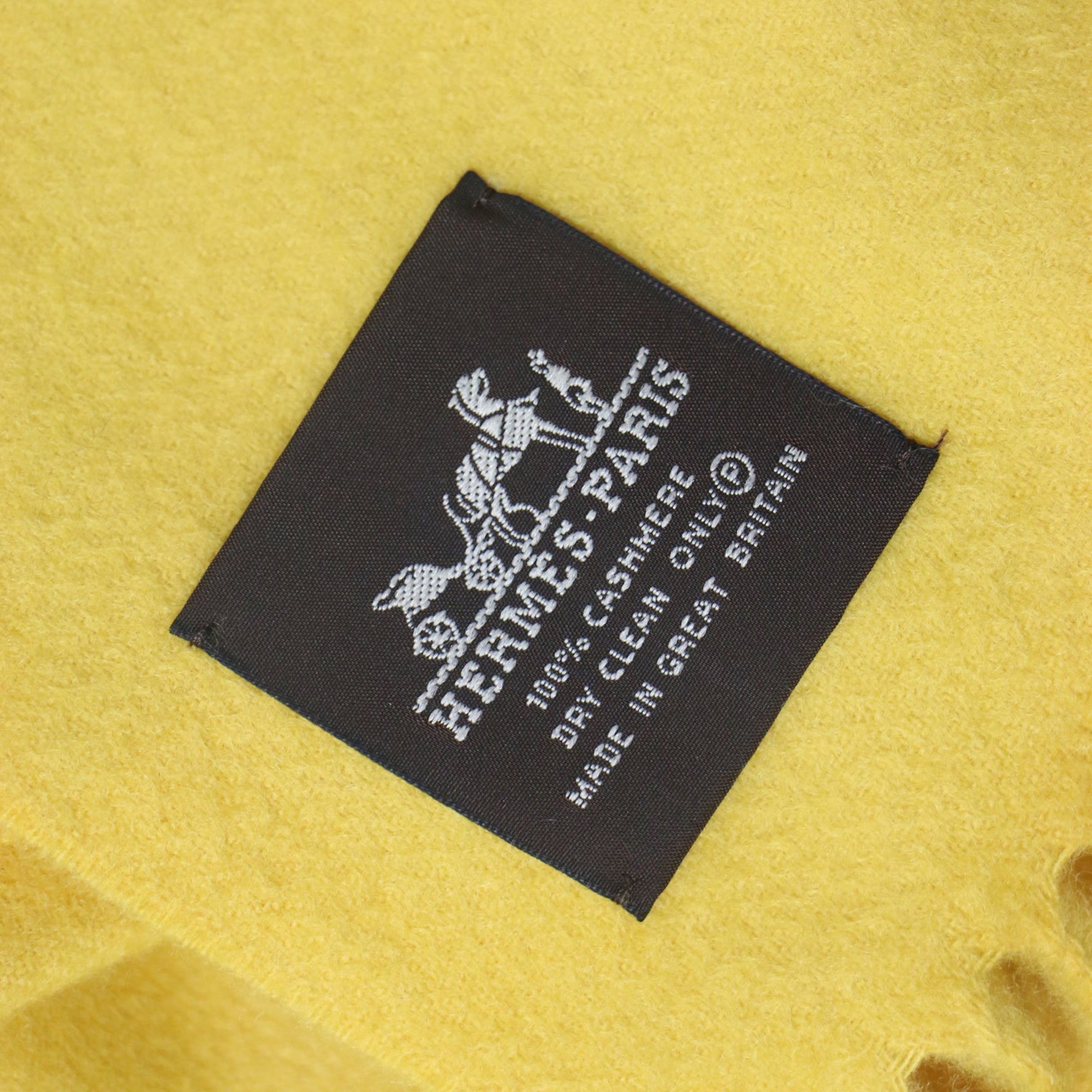 HERMES Serie Embroidered Cashmere Stole Scarf Made in England