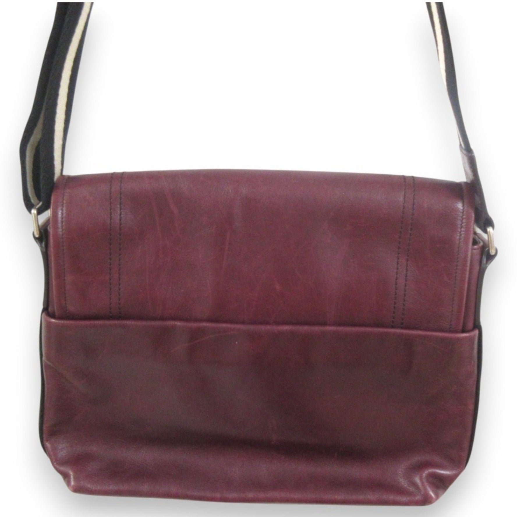 BALLY TEPOLT Leather Flap Messenger Shoulder Bag Red Men's