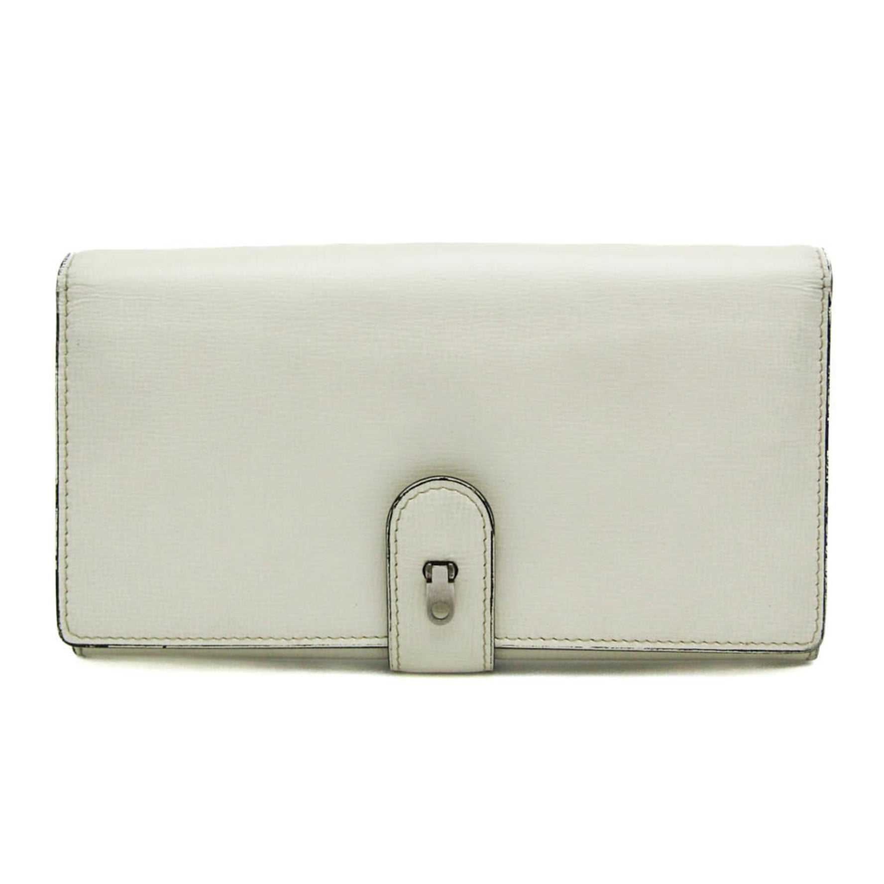 Valextra Women's Leather Long Wallet (bi-fold) Cream