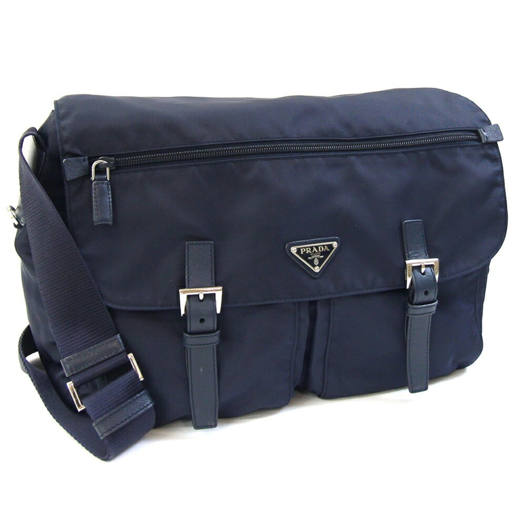 Prada Shoulder Bag Nylon Leather Crossbody