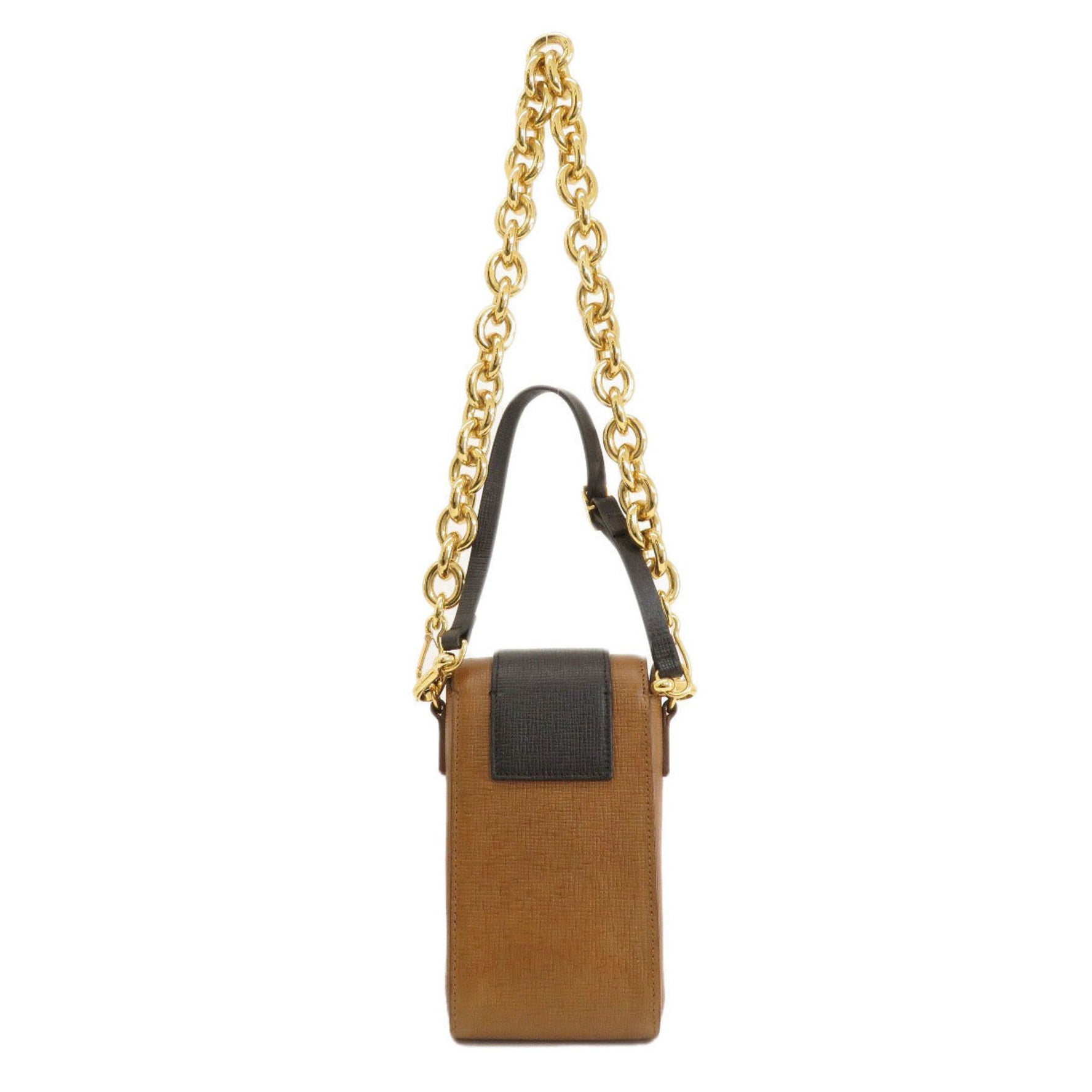 Burberry Belt Motif Shoulder Bag Leather