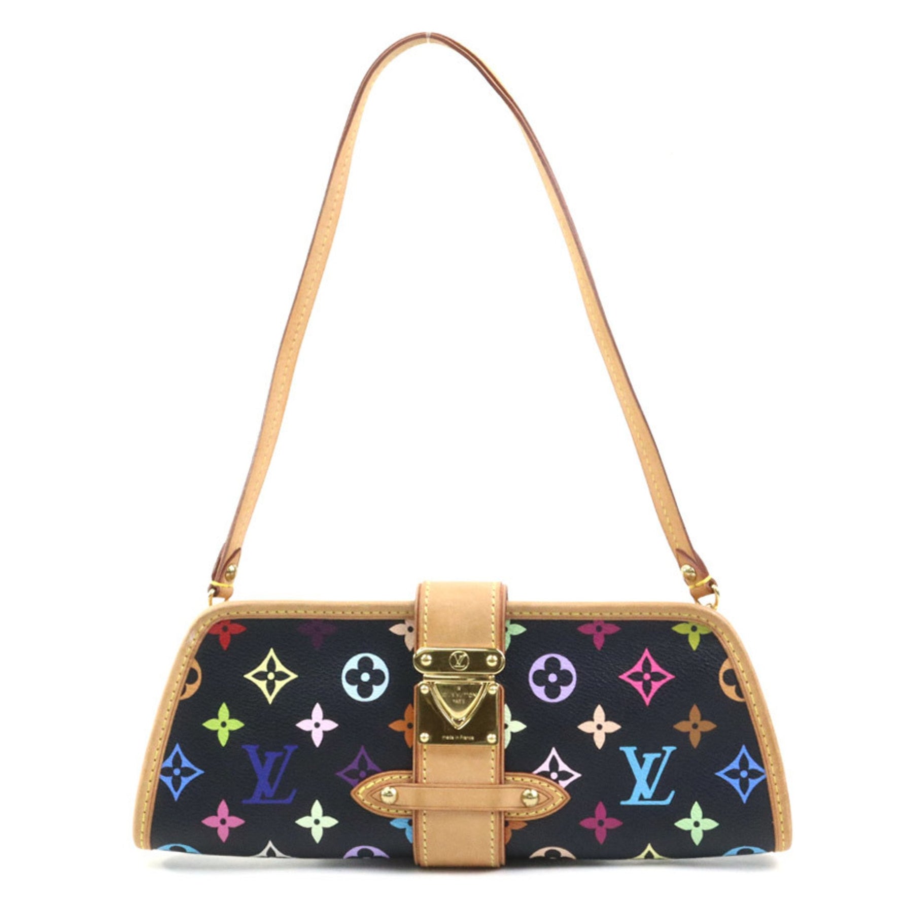 Louis Vuitton Handbag Clutch Bag Monogram Multicolor Shirley Noir