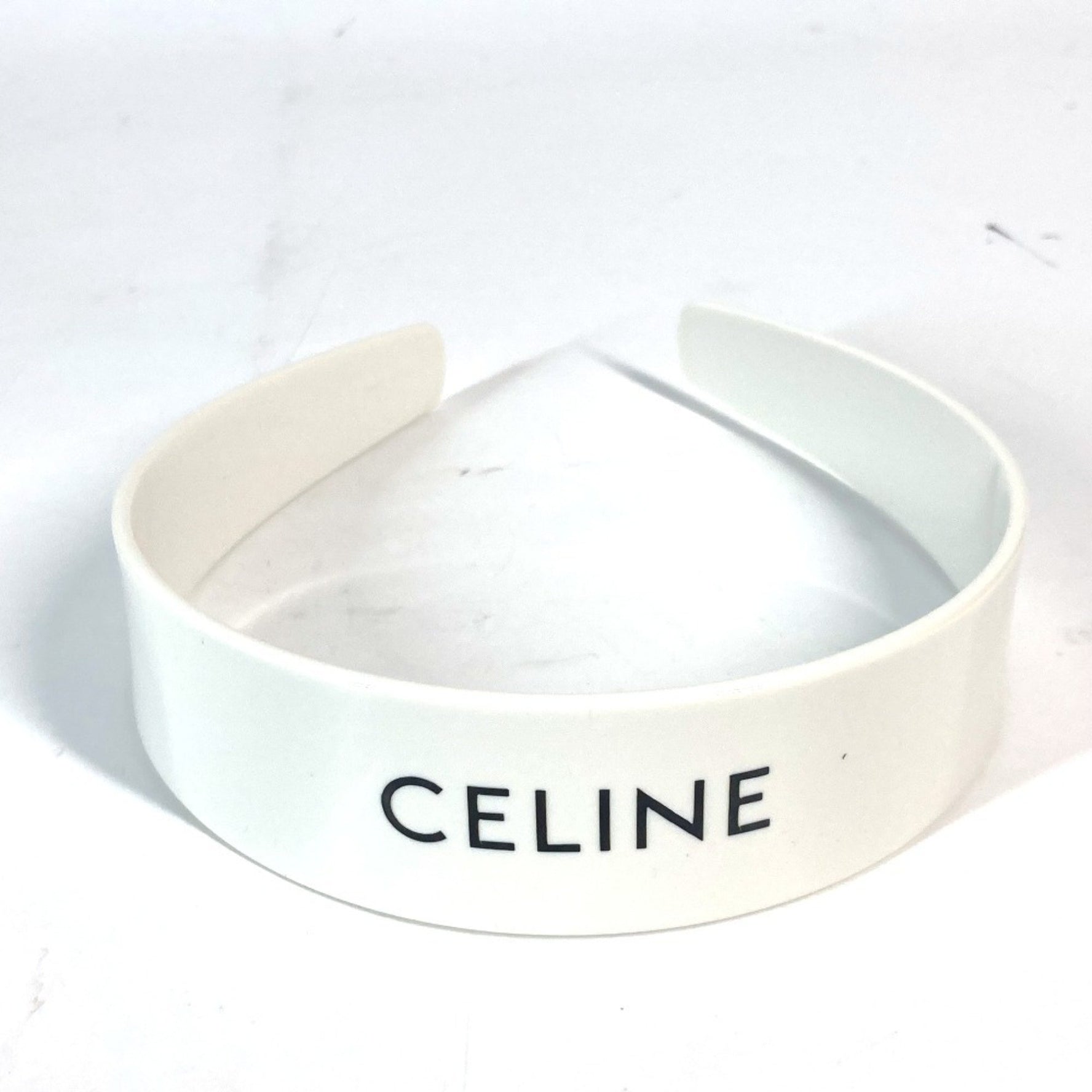 CELINE Headband, Hair, Plastic, White