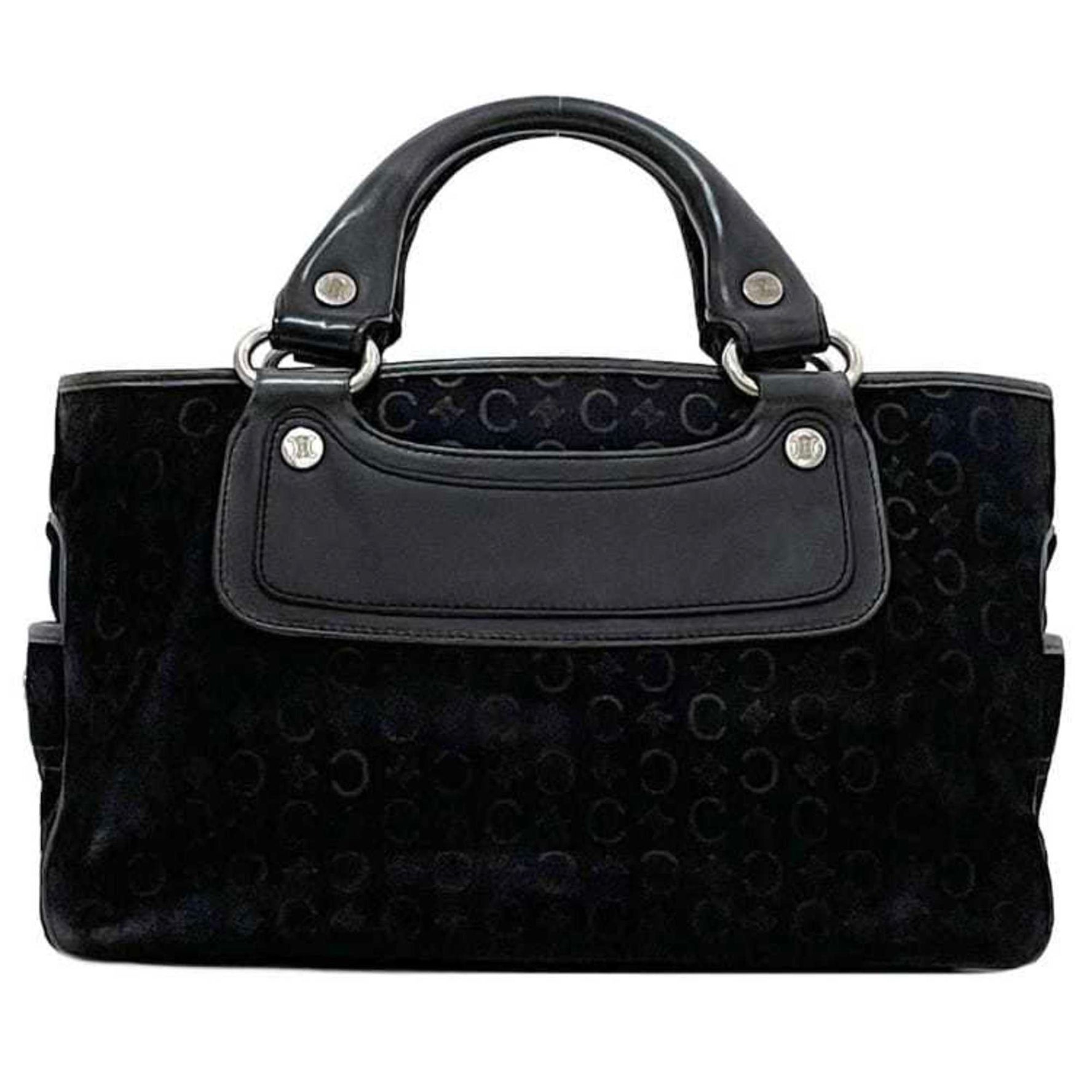 Celine Handbag Boogie Bag C Macadam Suede Leather