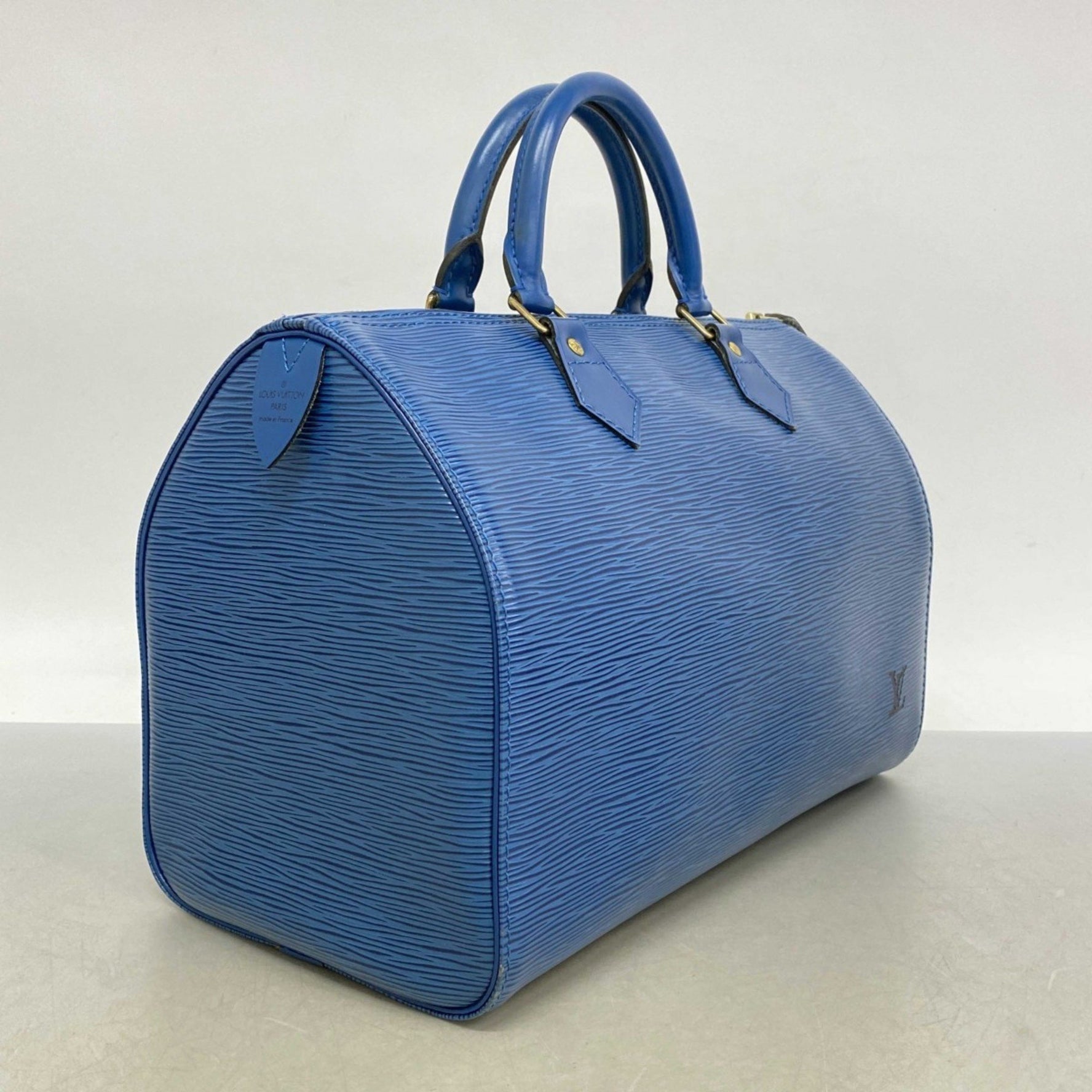Louis Vuitton Epi Speedy 30 Handbag Toledo Blue