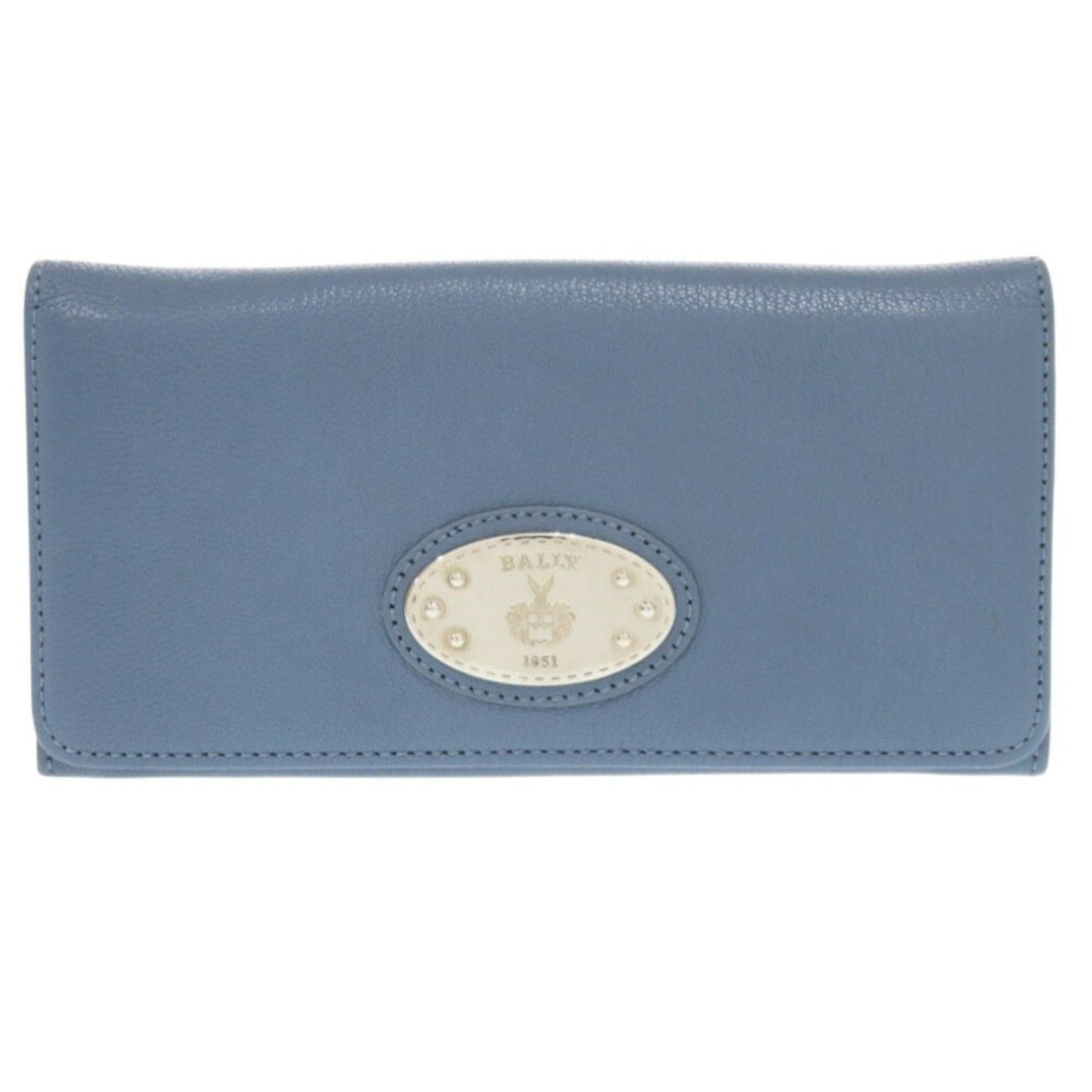 Bally Leather Blue Long Wallet 1407BALLY