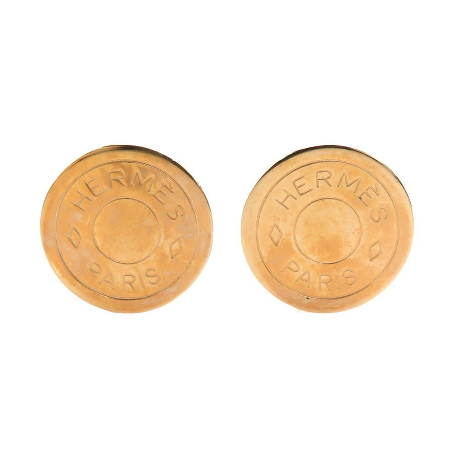 Hermes Earrings Serie Metal Pink Gold