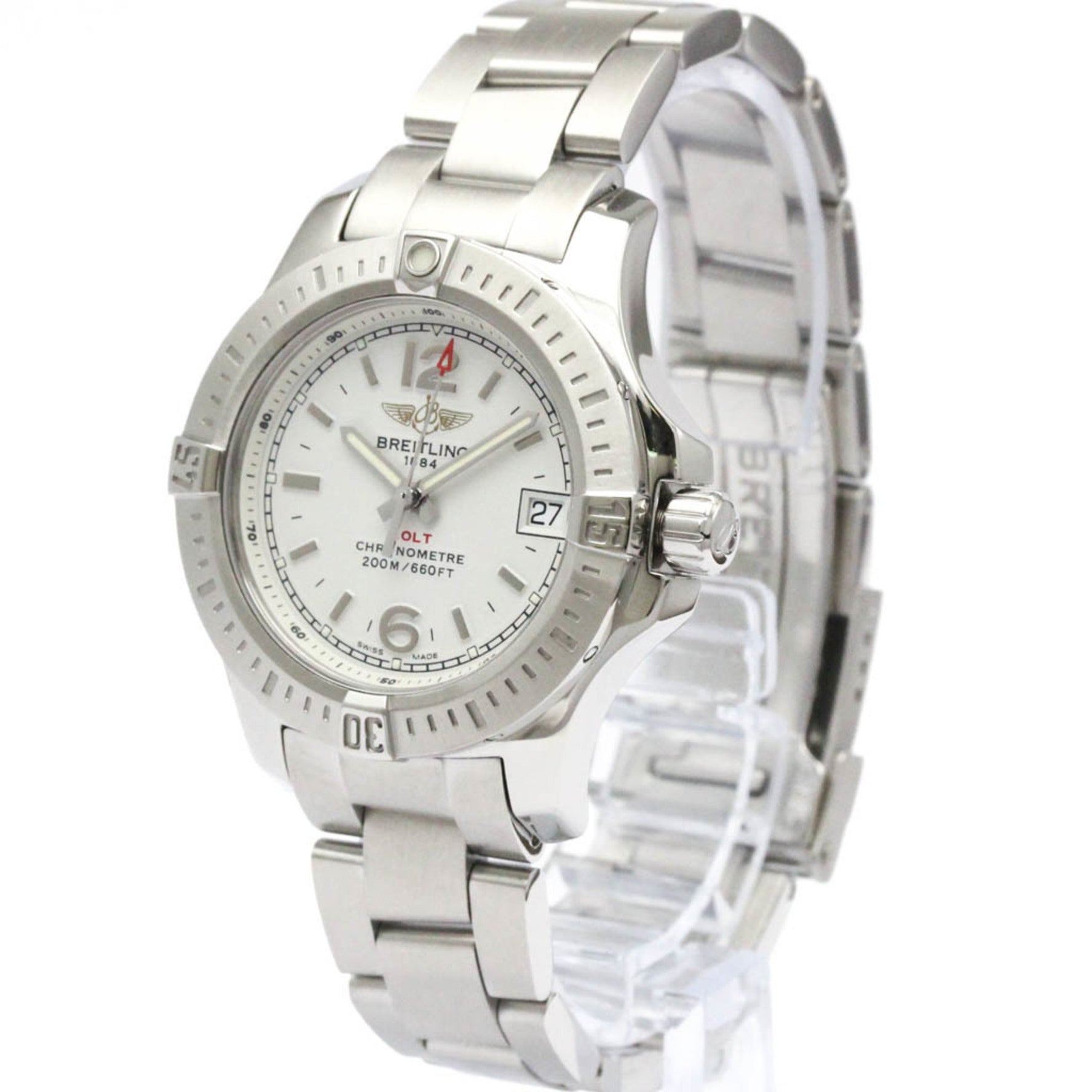 BREITLING Colt Lady Stainless Steel Quartz Ladies Watch A77388 Polished