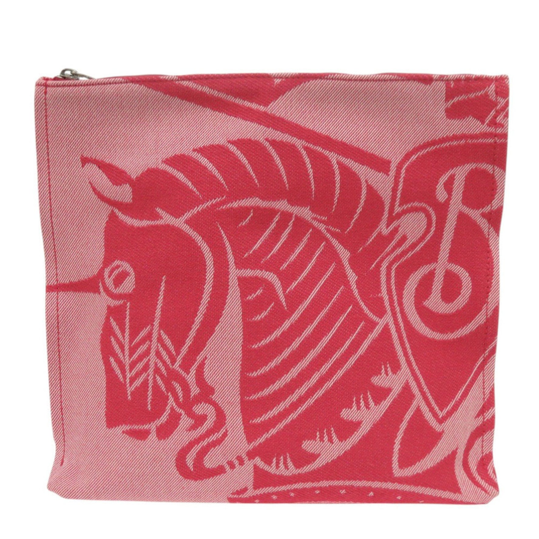 Like new Burberry Canvas Red Clutch Bag Pouch 1002