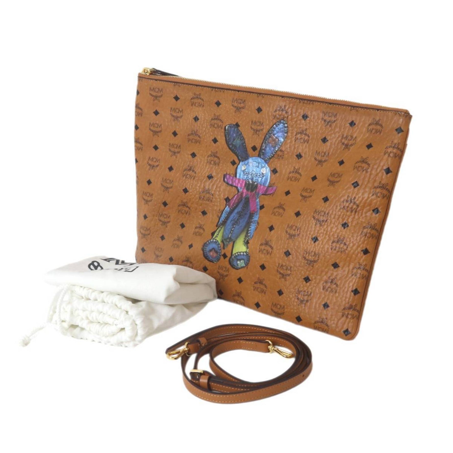 MCM Rabbit Print Shoulder Bag ES