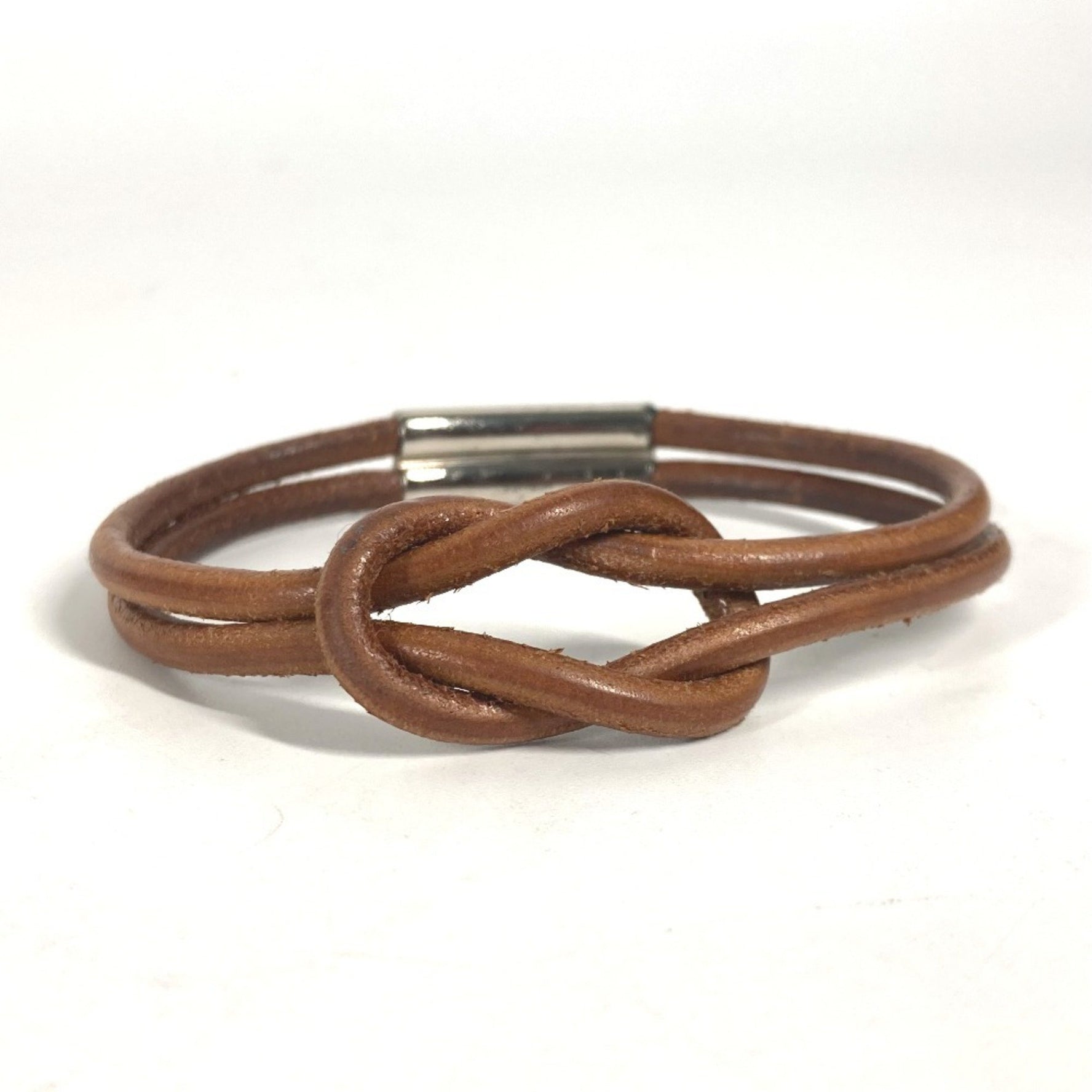 HERMES Herculide Double Bracelet Leather Men's