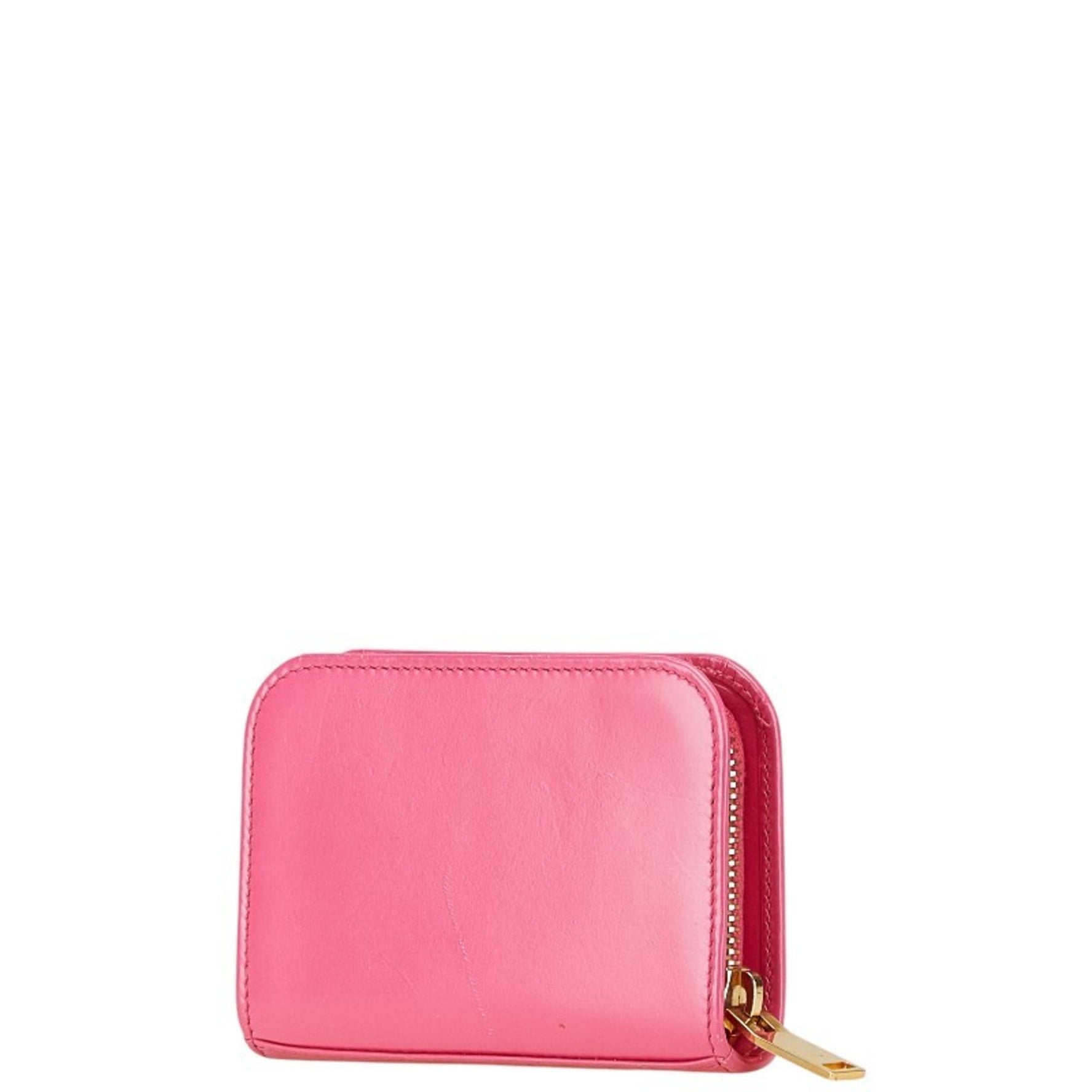 Saint Laurent Round Coin Case Leather
