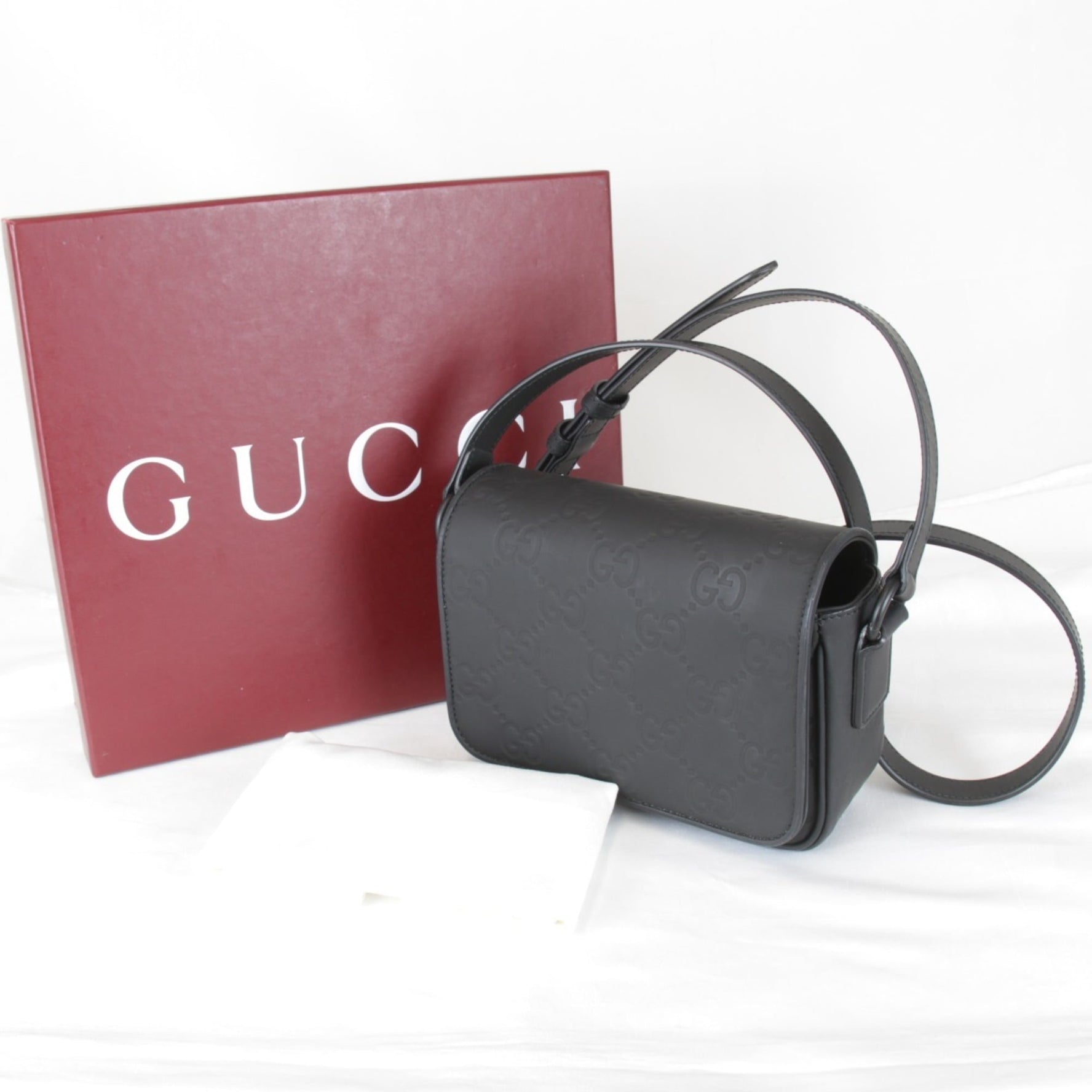 GUCCI GG Rubber Effect Spur Shoulder Bag, 794062/1147