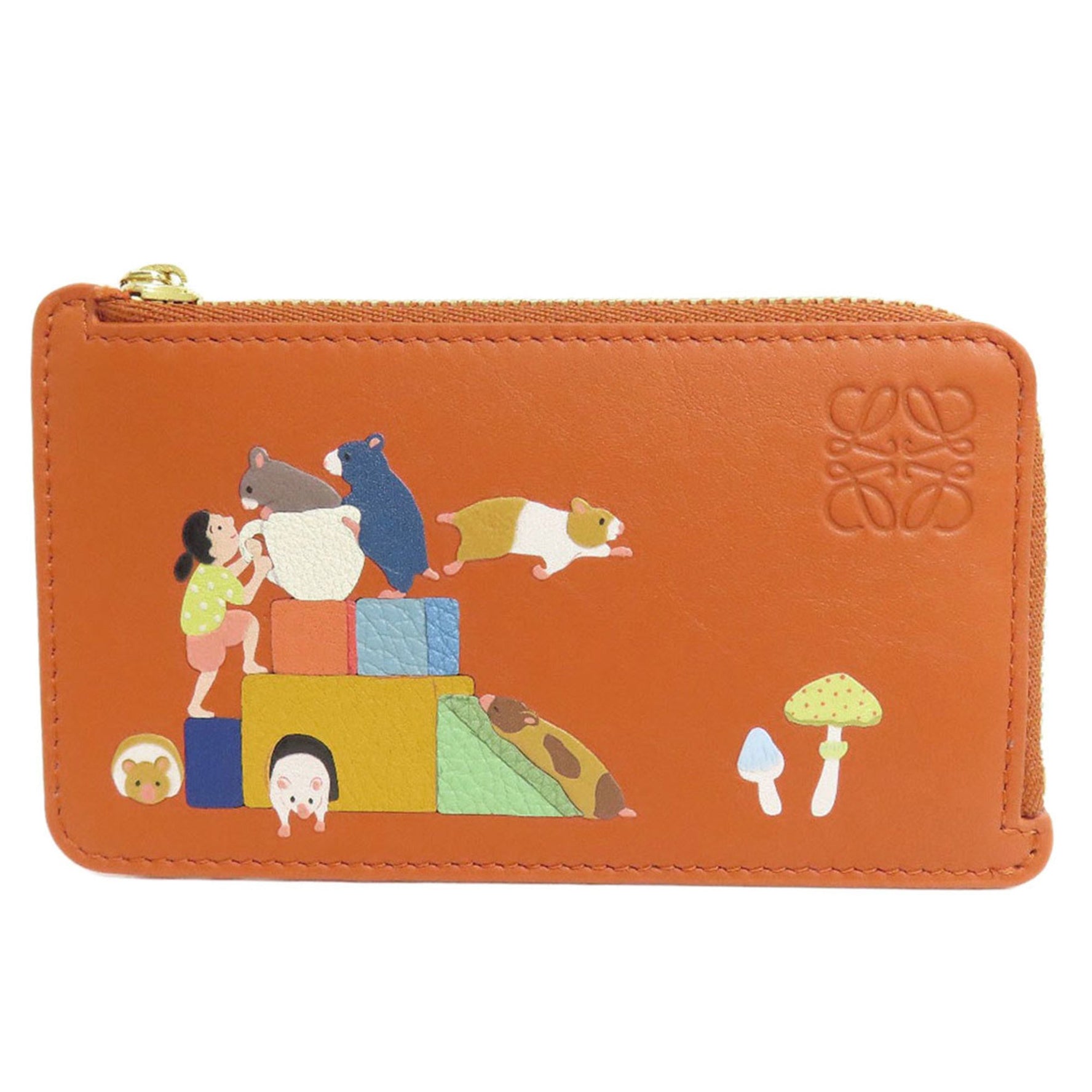 LOEWE Hamster Motif Wallet/Coin Case Leather