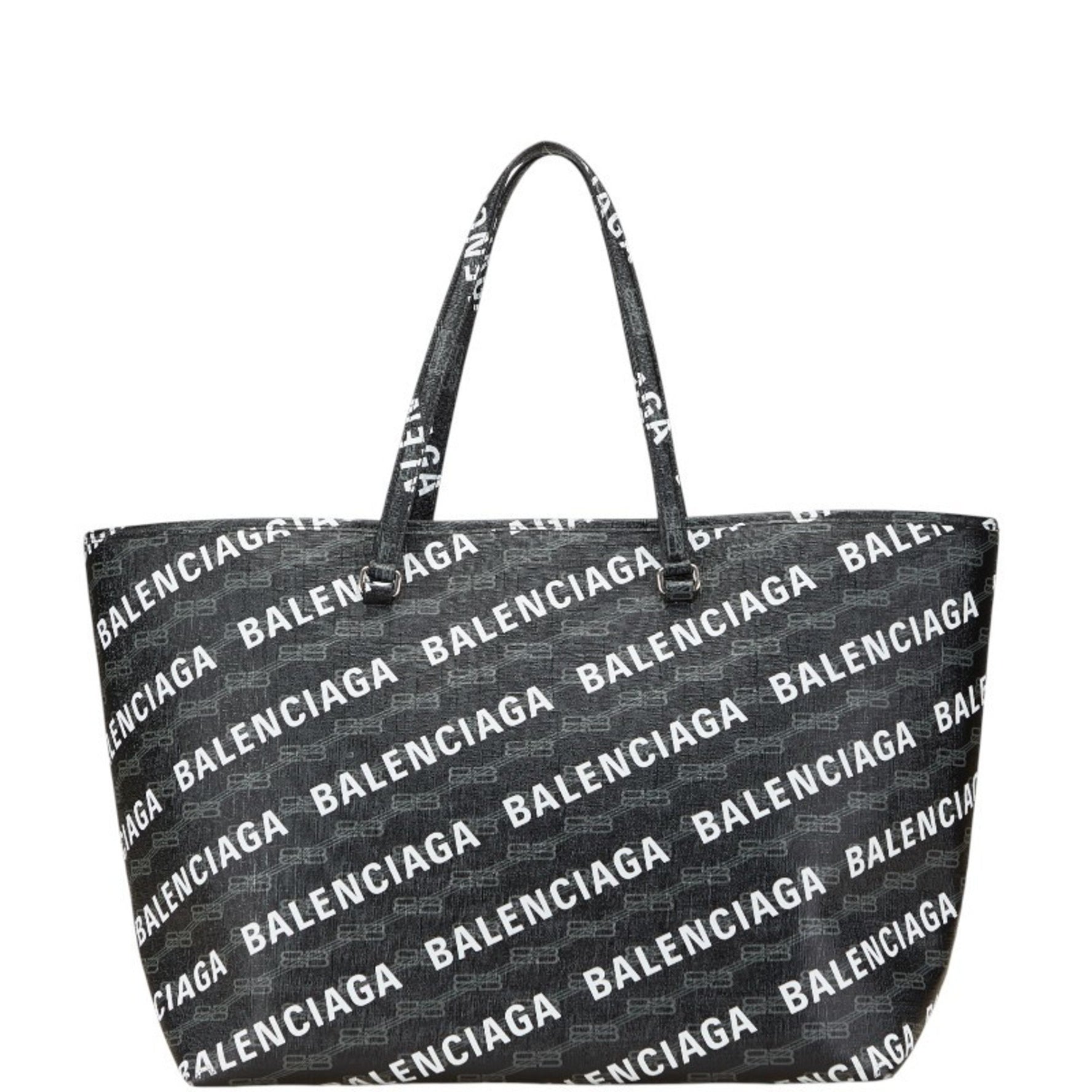 Balenciaga logo tote bag, handbag in leather