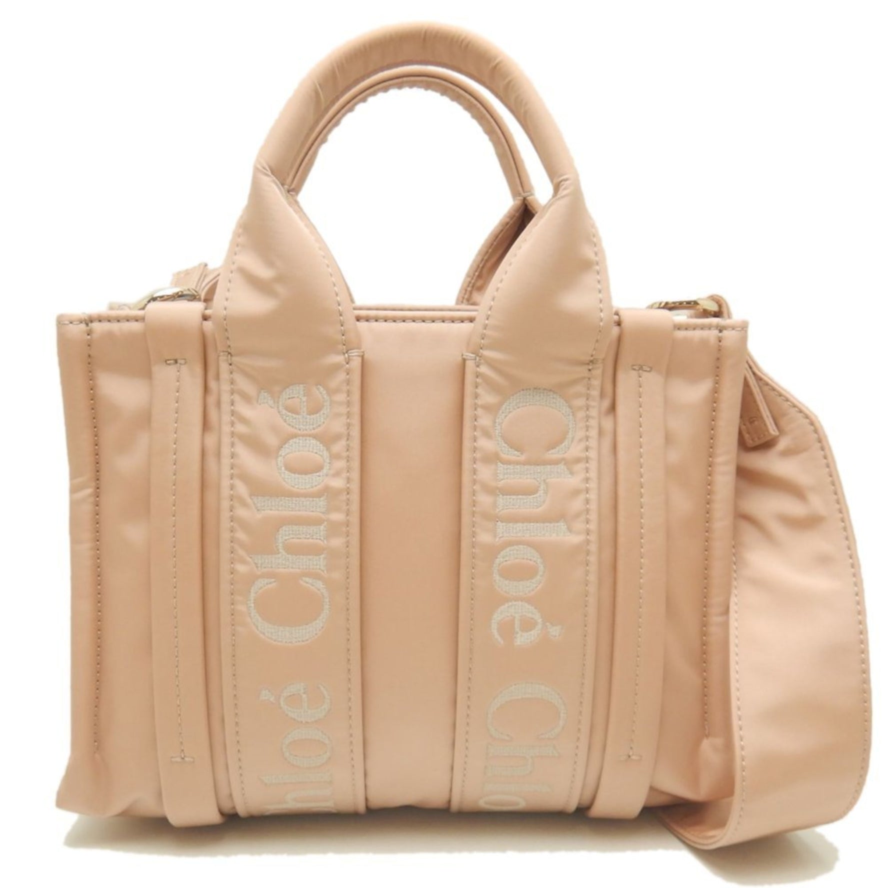 Chloé Chloe Woody Small Tote Handbag Nylon