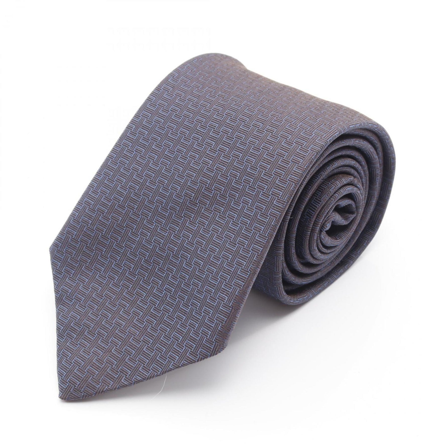 Hermès HERMES Pour LE Silk Tie Navy/Brown