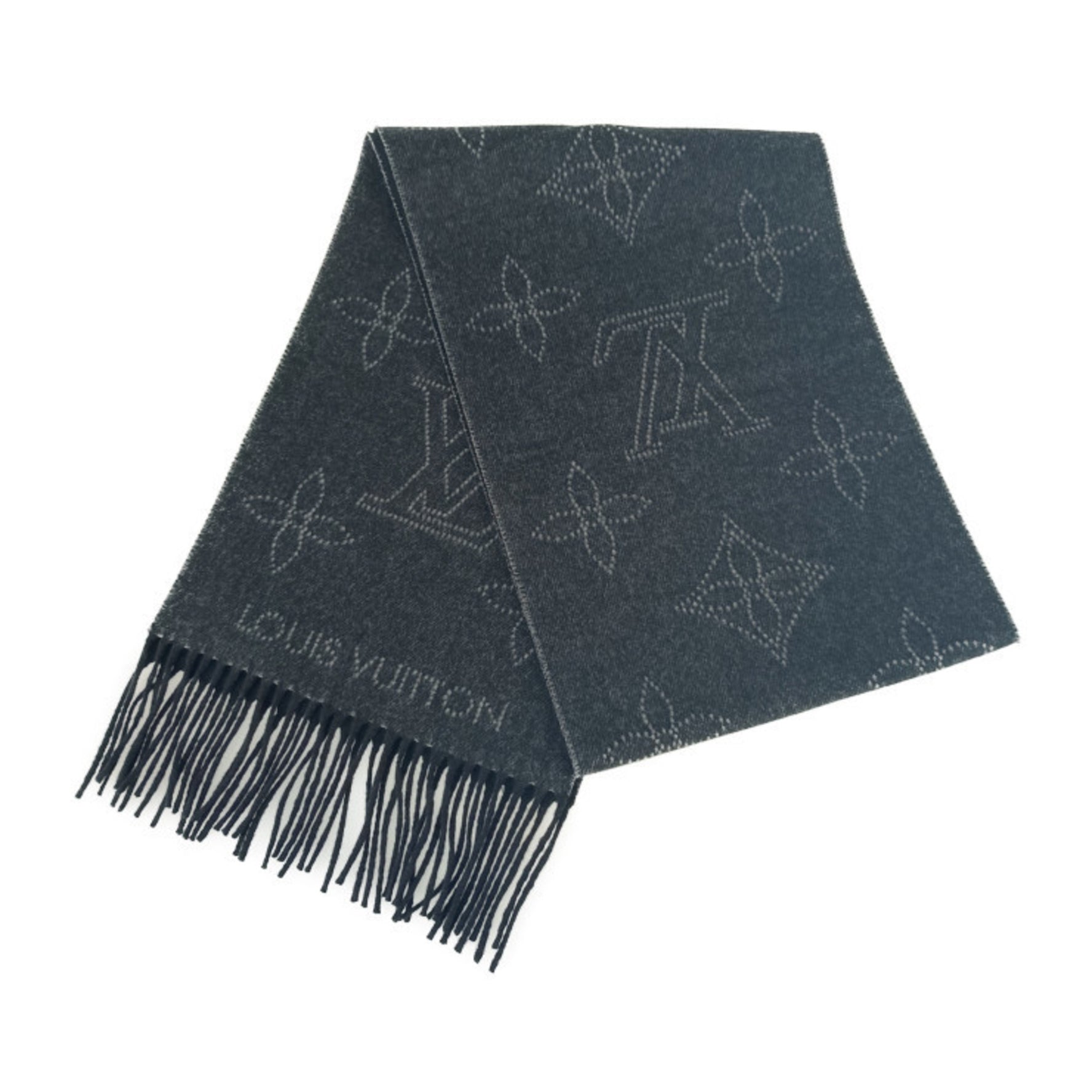 Louis Vuitton Scarf Echarpe Flight Mode Mahina Cashmere Wool Silk Men's