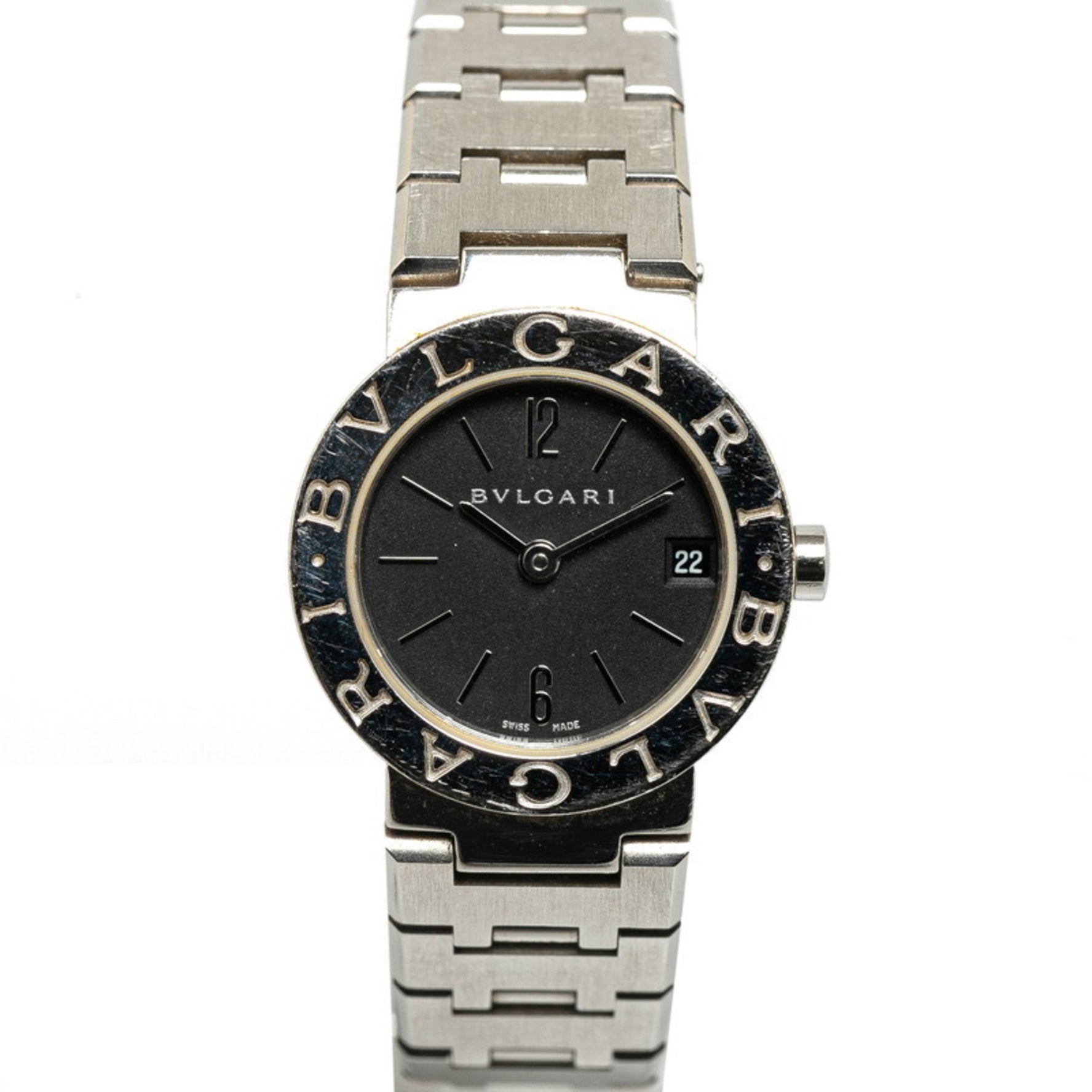 BVLGARI Watch Quartz Black Dial Stainless Steel