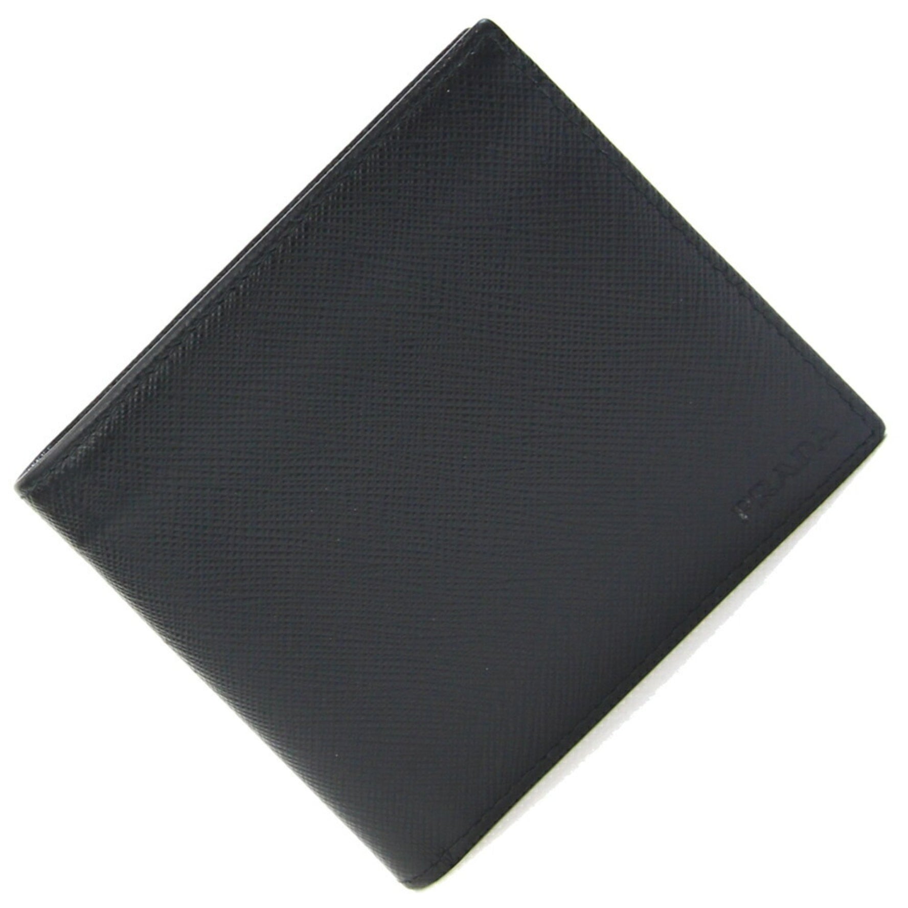 PRADA Bi-fold Wallet Black Leather