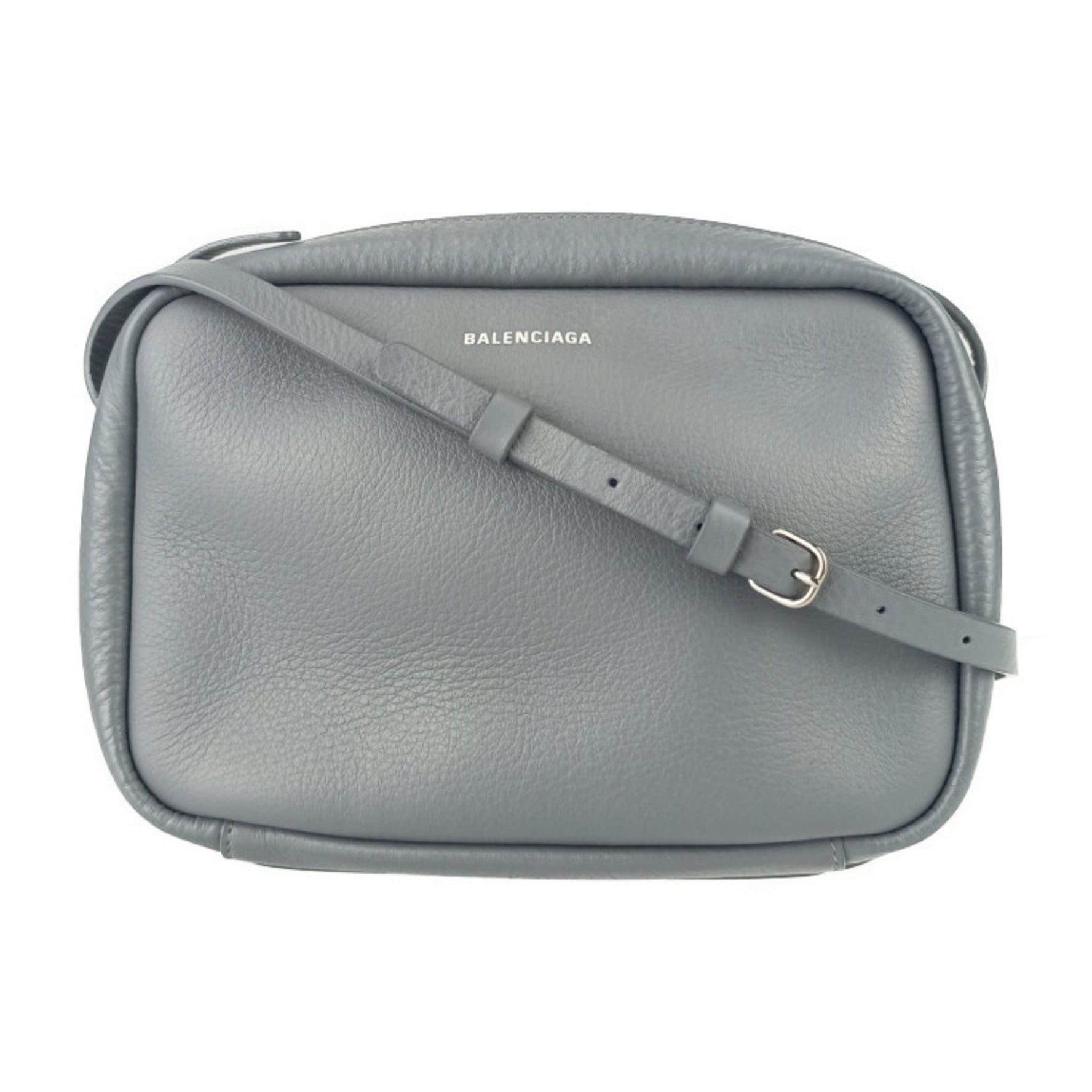BALENCIAGA Shoulder Bag Everyday Camera S Grey Calfskin Men's