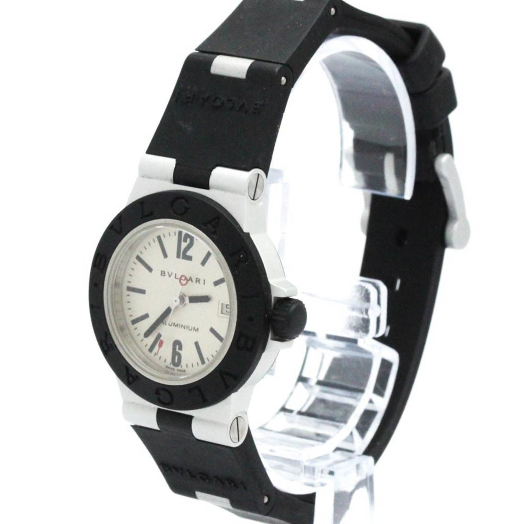 BVLGARI Aluminum Rubber Quartz Ladies Watch AL29A