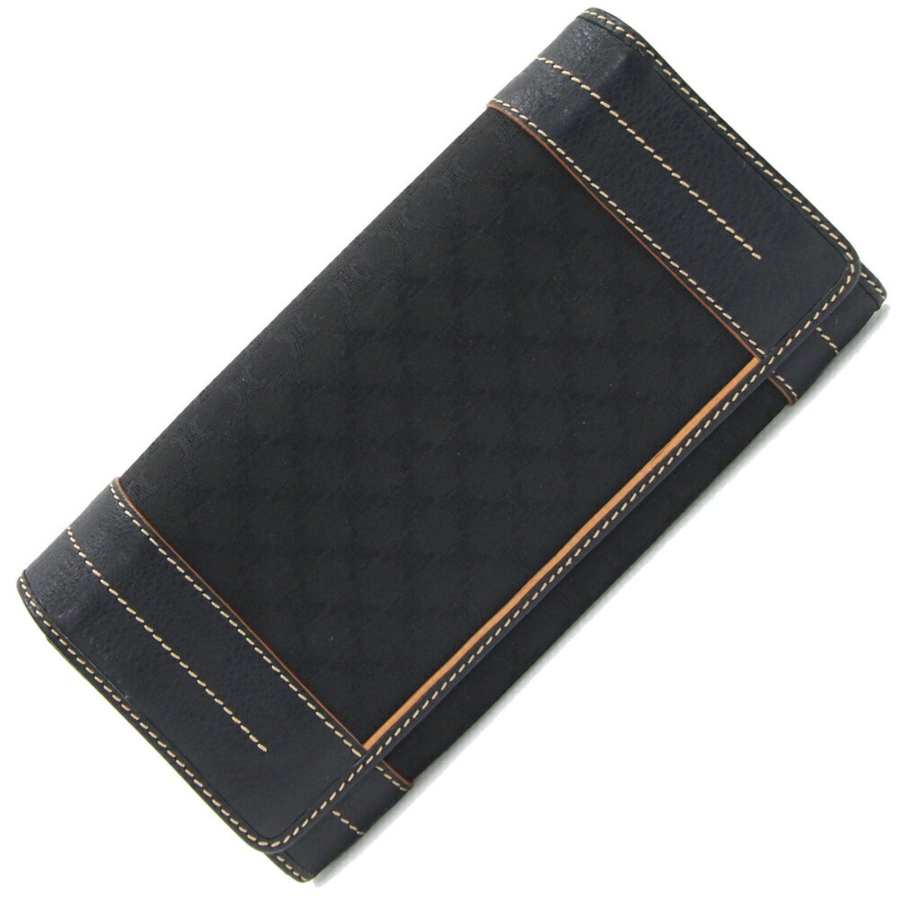Celine Bi-fold Long Wallet Macadam Canvas Leather
