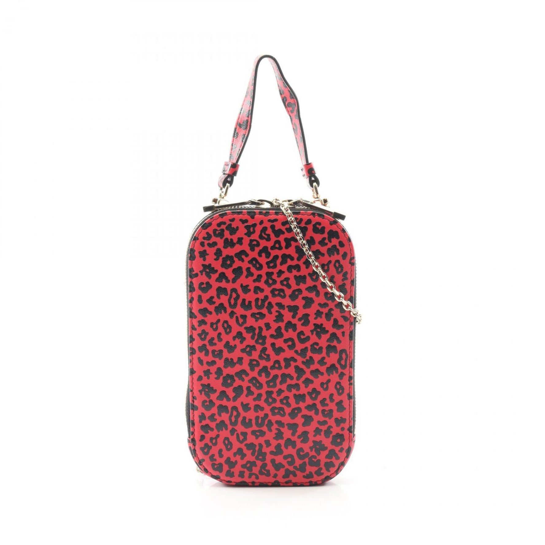 Christian Dior Dior Lady Phone Holder Handbag, Leather, Pink and Black