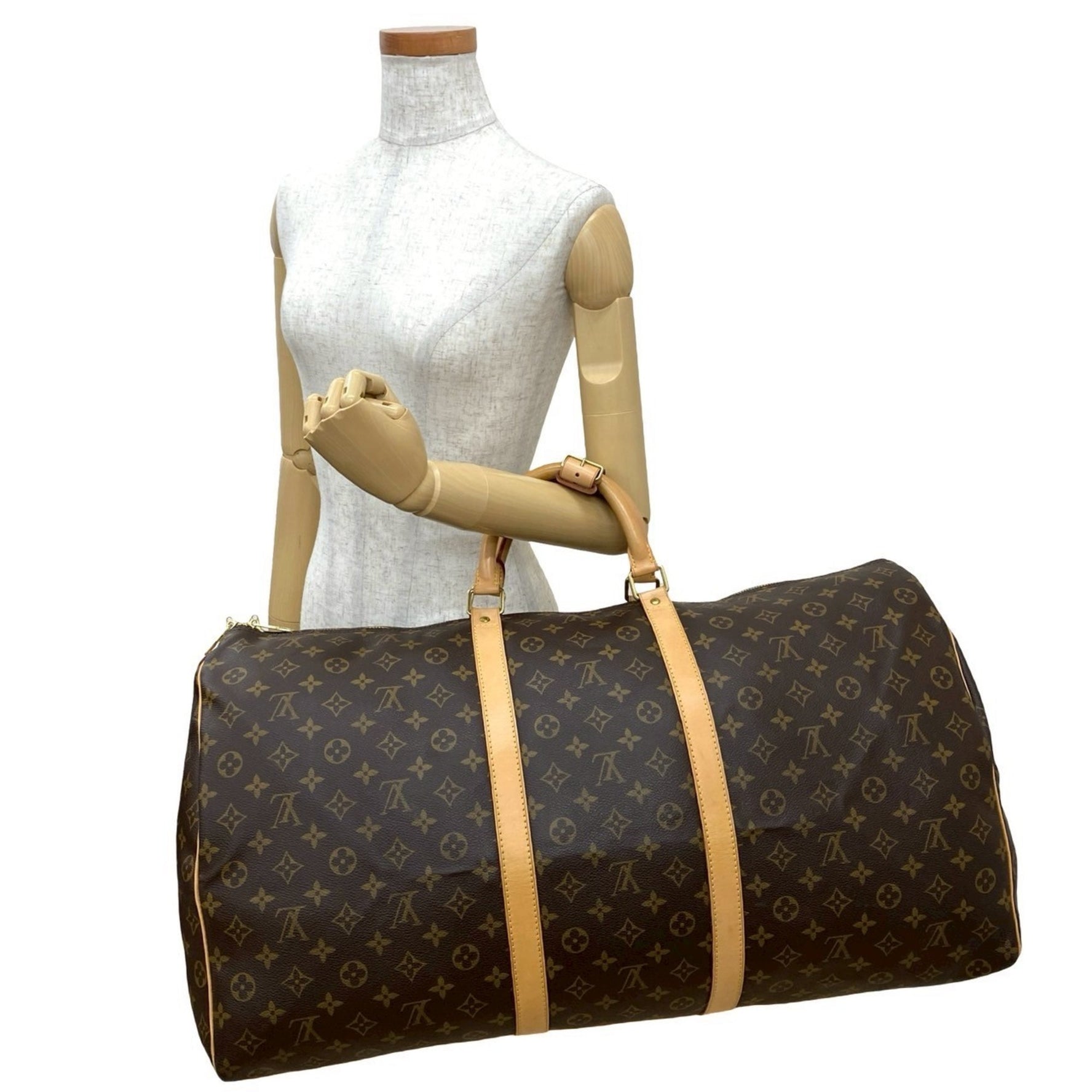 Nearly unused Louis Vuitton Keepall 55 Monogram Leather Boston Bag/Travel Bag/Handbag