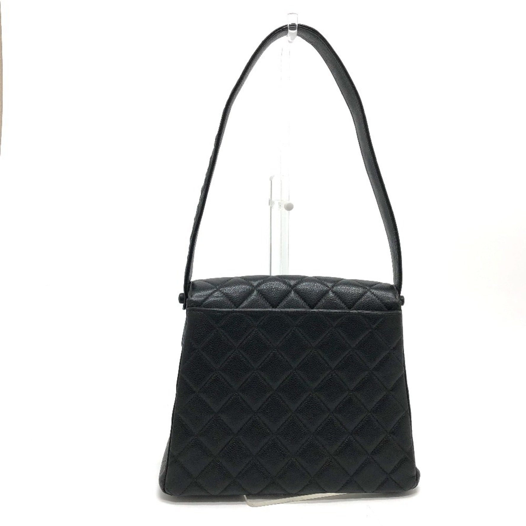 CHANEL Coco Mark Matelasse CC Shoulder Bag in Caviar Leather